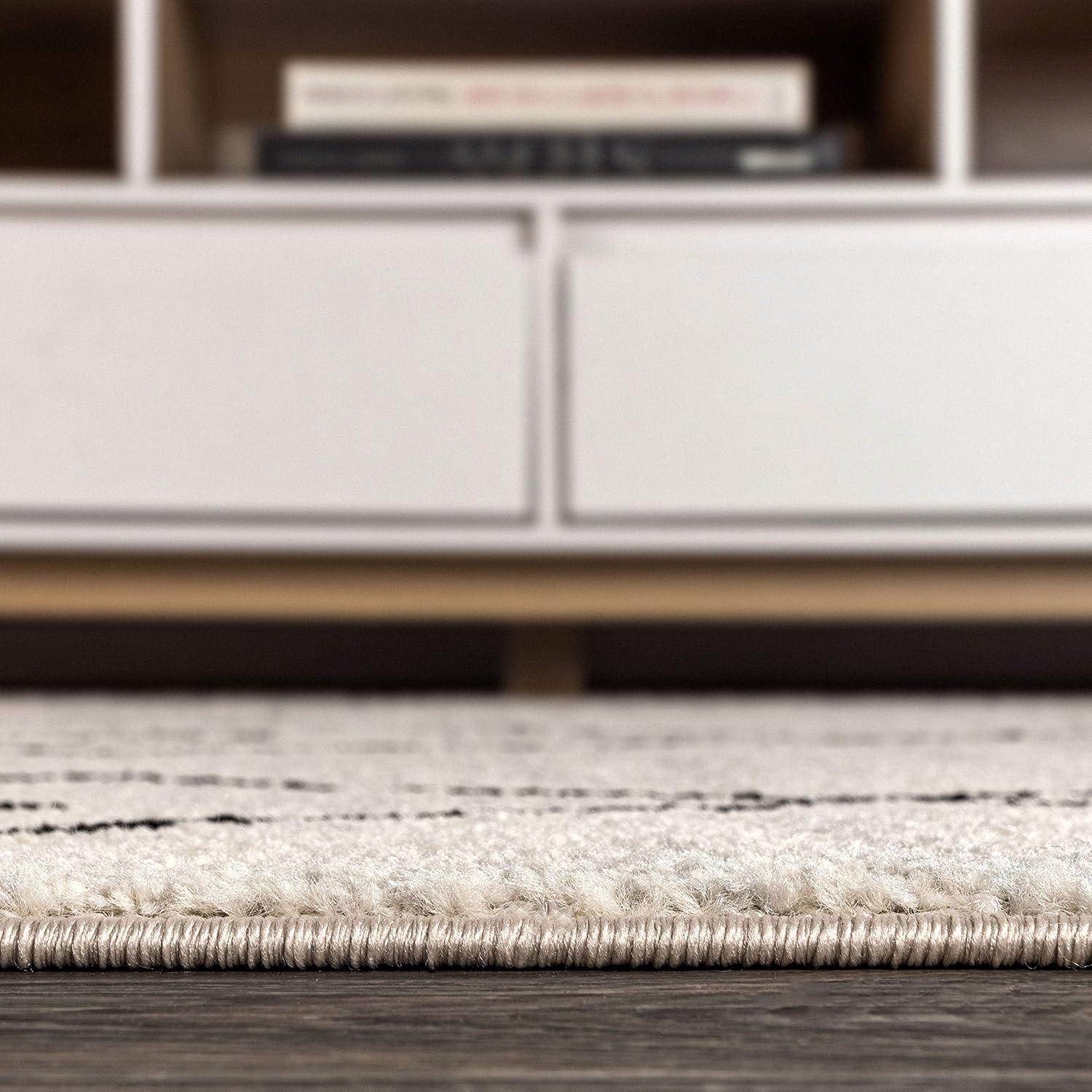 imageJONATHAN Y Alia Moroccan Beni Souk CreamBlack Runner Rug 2x8 Bohemian Scandinavian EasyCleaning for Living Room Bedroom Kitchen Pet Friendly NonShedding MOH202A28CreamBlack