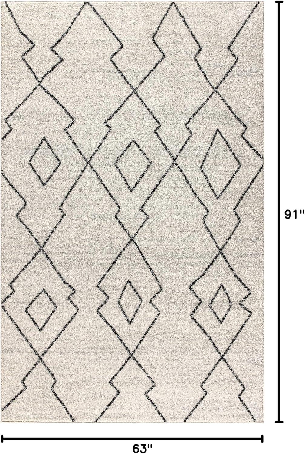 imageJONATHAN Y Alia Moroccan Beni Souk CreamBlack Runner Rug 2x8 Bohemian Scandinavian EasyCleaning for Living Room Bedroom Kitchen Pet Friendly NonShedding MOH202A28CreamBlack