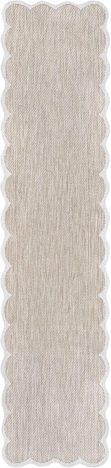 imageJONATHAN Y Cottage TwoTone Scalloped Indoor Outdoor Area Rug 5X8 Light RoseCream Alice Classic for Backyard Patio Porch EasyCleaning High Traffic PetFriendly NonShedding SHP103B5BeigeCream