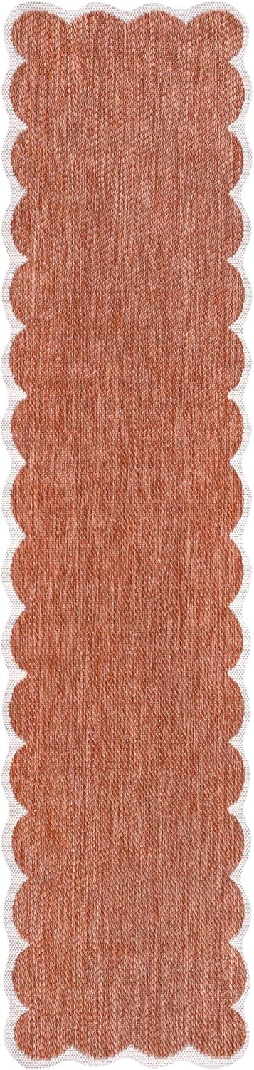 imageJONATHAN Y Cottage TwoTone Scalloped Indoor Outdoor Area Rug 5X8 Light RoseCream Alice Classic for Backyard Patio Porch EasyCleaning High Traffic PetFriendly NonShedding SHP103B5TerraCream