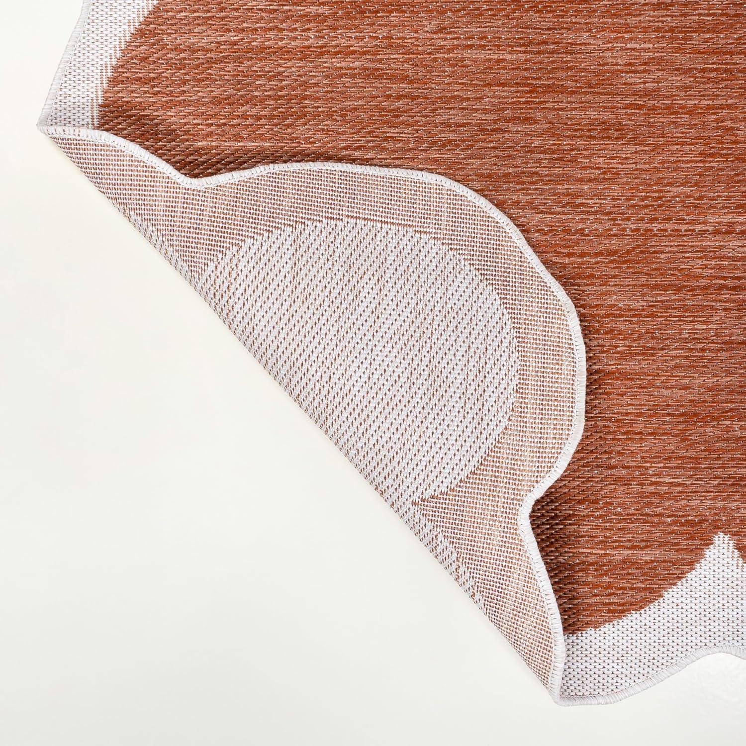 imageJONATHAN Y Cottage TwoTone Scalloped Indoor Outdoor Area Rug 5X8 Light RoseCream Alice Classic for Backyard Patio Porch EasyCleaning High Traffic PetFriendly NonShedding SHP103B5TerraCream