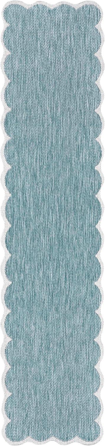 imageJONATHAN Y Cottage TwoTone Scalloped Indoor Outdoor Area Rug 5X8 Light RoseCream Alice Classic for Backyard Patio Porch EasyCleaning High Traffic PetFriendly NonShedding SHP103B5TurquoiseCream