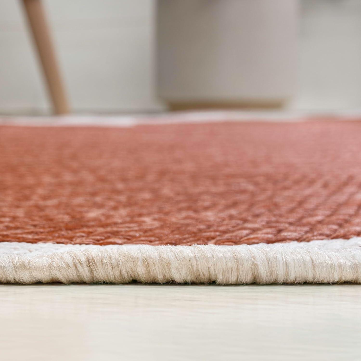 imageJONATHAN Y Cottage TwoTone Scalloped Indoor Outdoor Area Rug 5X8 Light RoseCream Alice Classic for Backyard Patio Porch EasyCleaning High Traffic PetFriendly NonShedding SHP103B5TerraCream