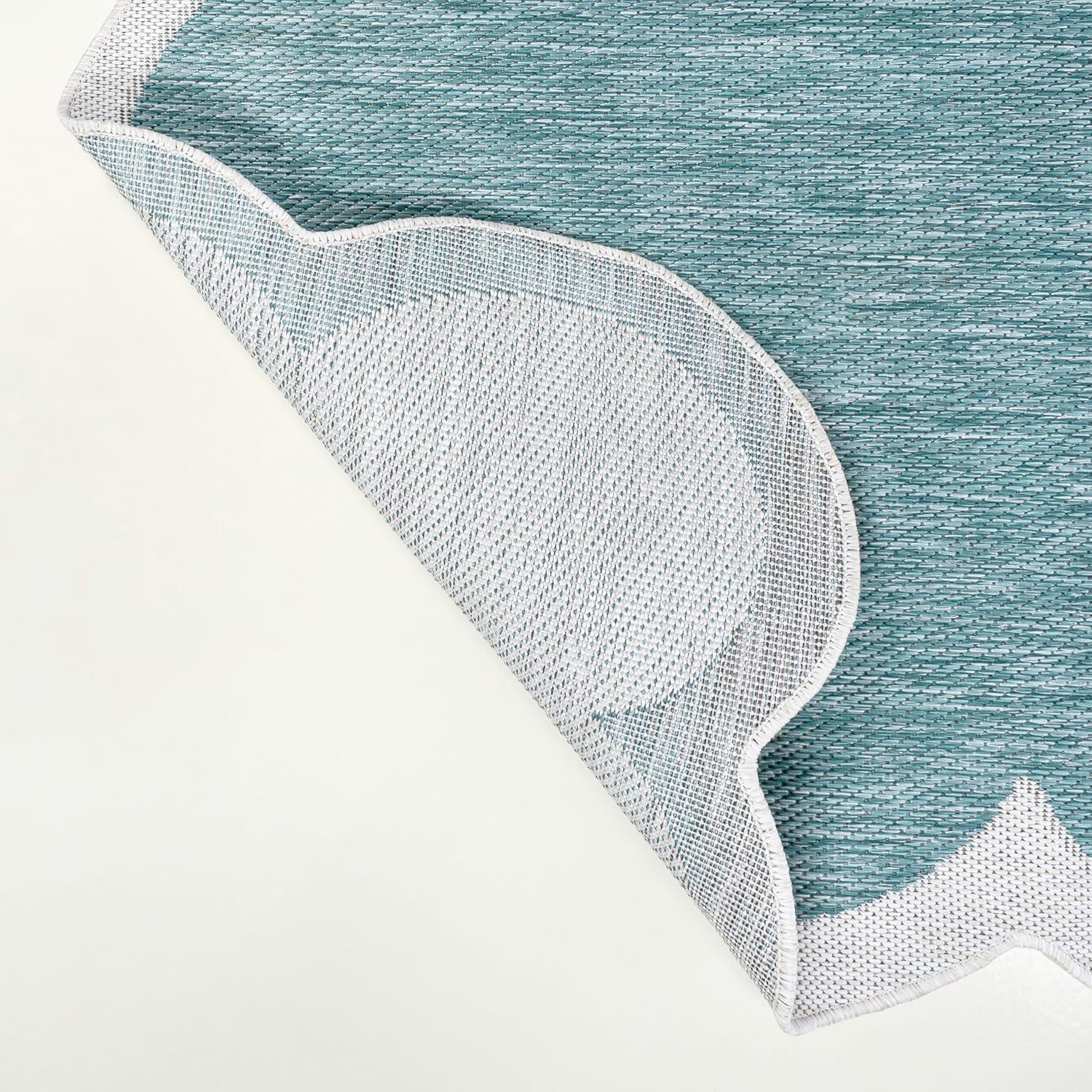 imageJONATHAN Y Cottage TwoTone Scalloped Indoor Outdoor Area Rug 5X8 Light RoseCream Alice Classic for Backyard Patio Porch EasyCleaning High Traffic PetFriendly NonShedding SHP103B5TurquoiseCream