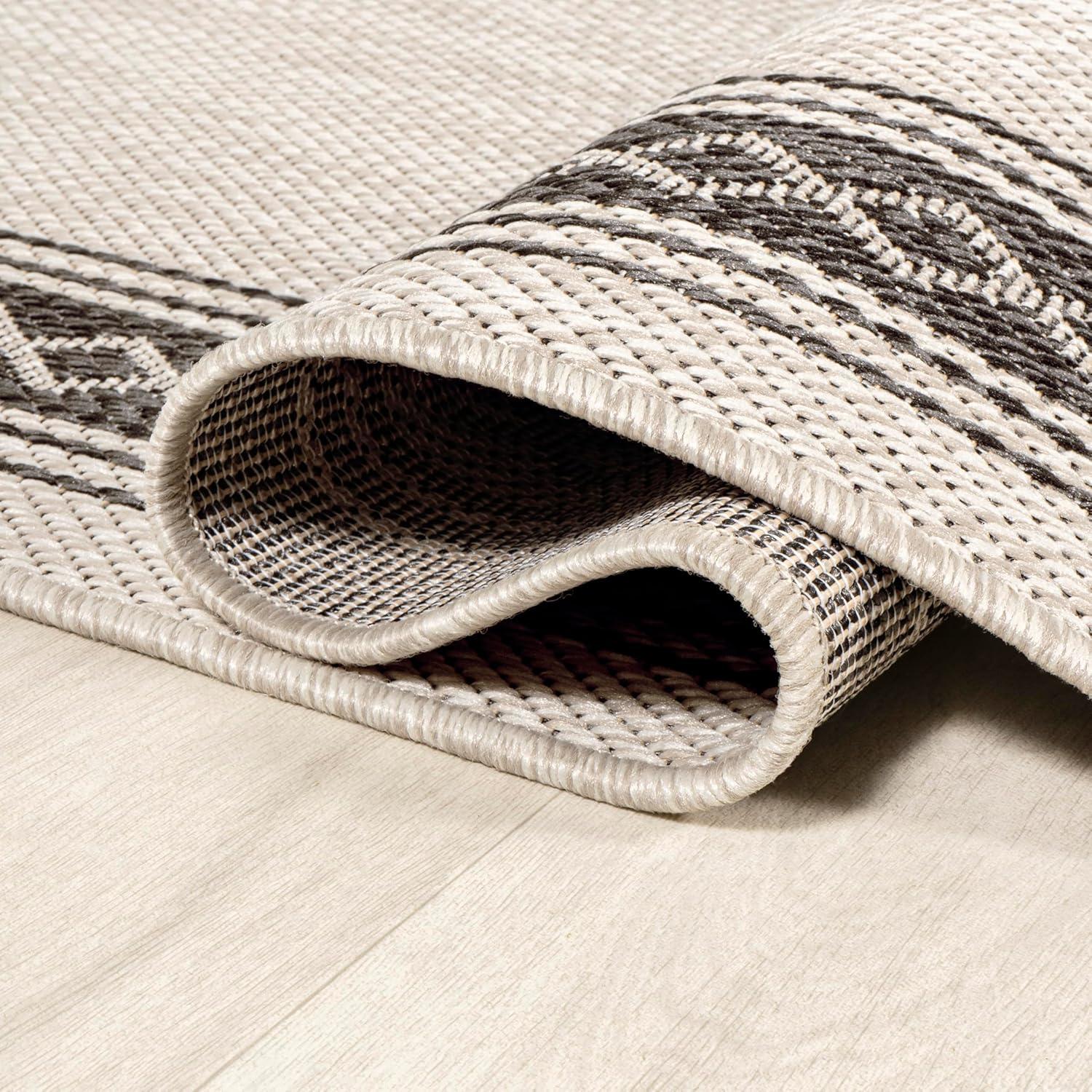 imageJONATHAN Y Diamond Border Indoor Outdoor Runner Rug 2X8 CreamOrange Lucia Classic for Backyard Patio Porch EasyCleaning High Traffic PetFriendly NonShedding SMB207F28CreamBlack