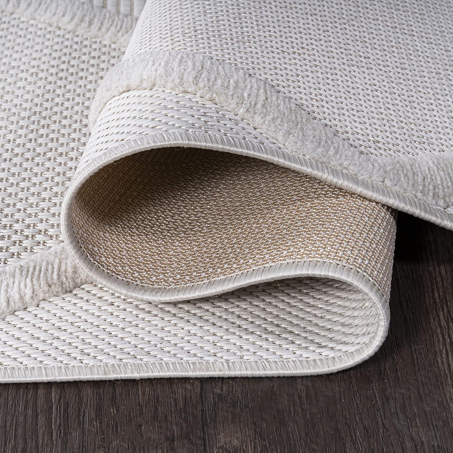 imageJONATHAN Y Diamond Trellis Indoor Outdoor Runner Rug 2X8 Dark Gray Salines for Backyard Patio Porch EasyCleaning High Traffic PetFriendly NonShedding IBZ101A28Ivory