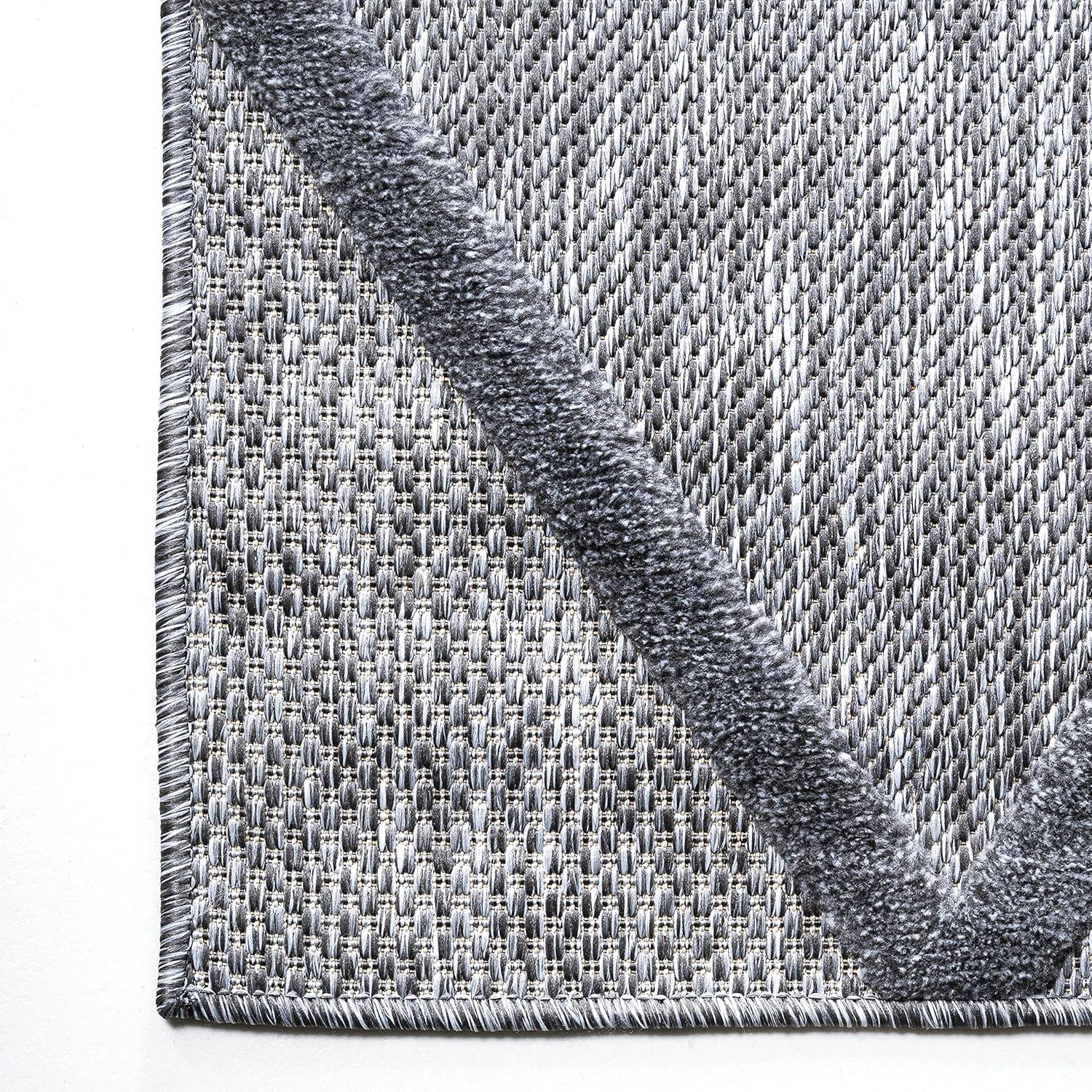 imageJONATHAN Y Diamond Trellis Indoor Outdoor Runner Rug 2X8 Dark Gray Salines for Backyard Patio Porch EasyCleaning High Traffic PetFriendly NonShedding IBZ101A28Dark Gray