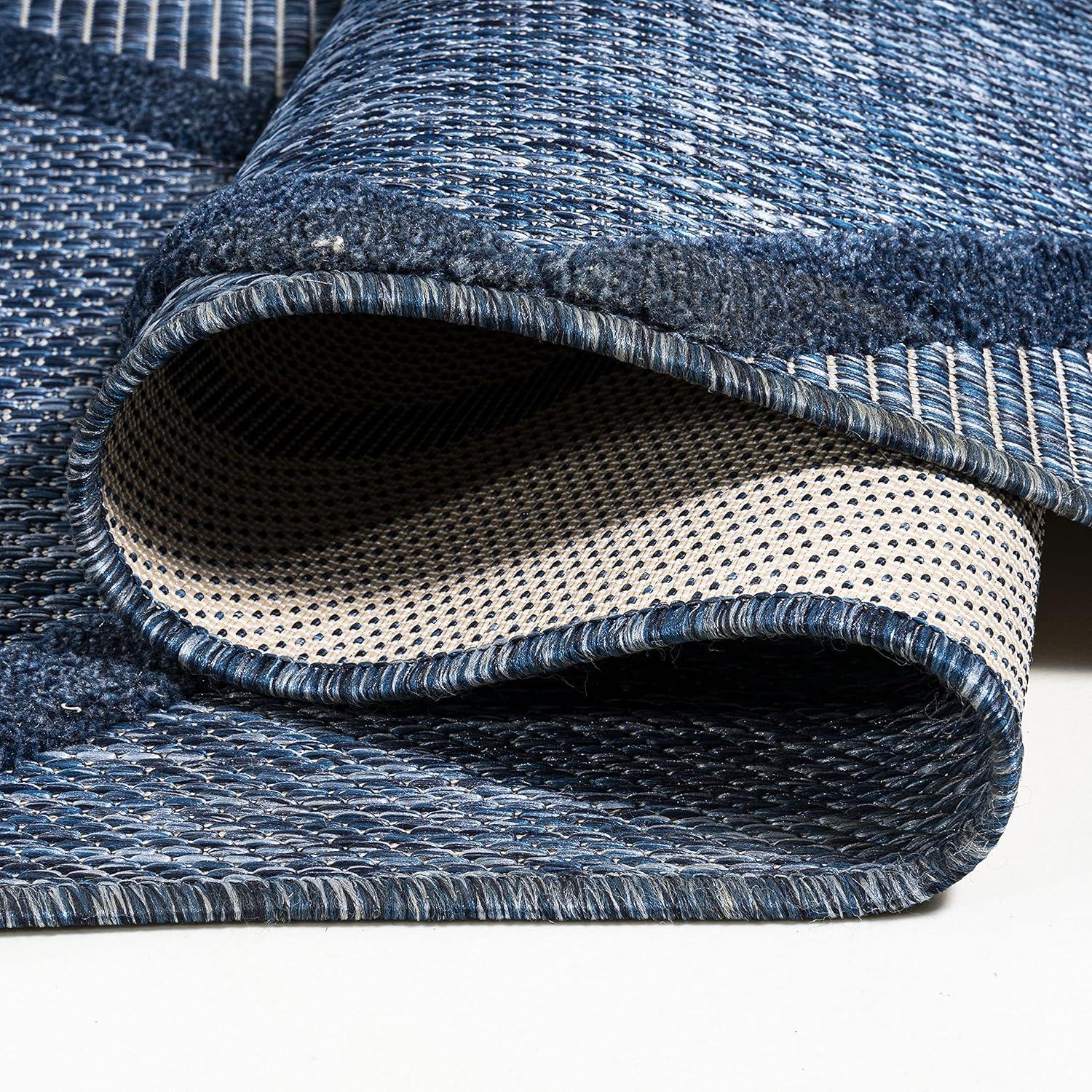 imageJONATHAN Y Diamond Trellis Indoor Outdoor Runner Rug 2X8 Dark Gray Salines for Backyard Patio Porch EasyCleaning High Traffic PetFriendly NonShedding IBZ101A28Navy