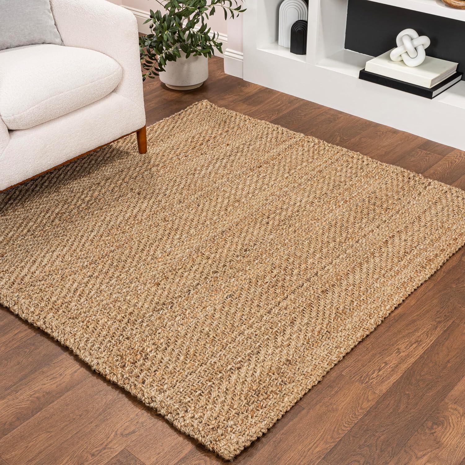 imageJONATHAN Y Espina Hand Woven Herringbone Chunky Jute Natural Runner Rug 2x8 Bohemian Cottage EasyCleaning for Living Room Bedroom Kitchen Pet Friendly NonShedding NFR101A28Natural