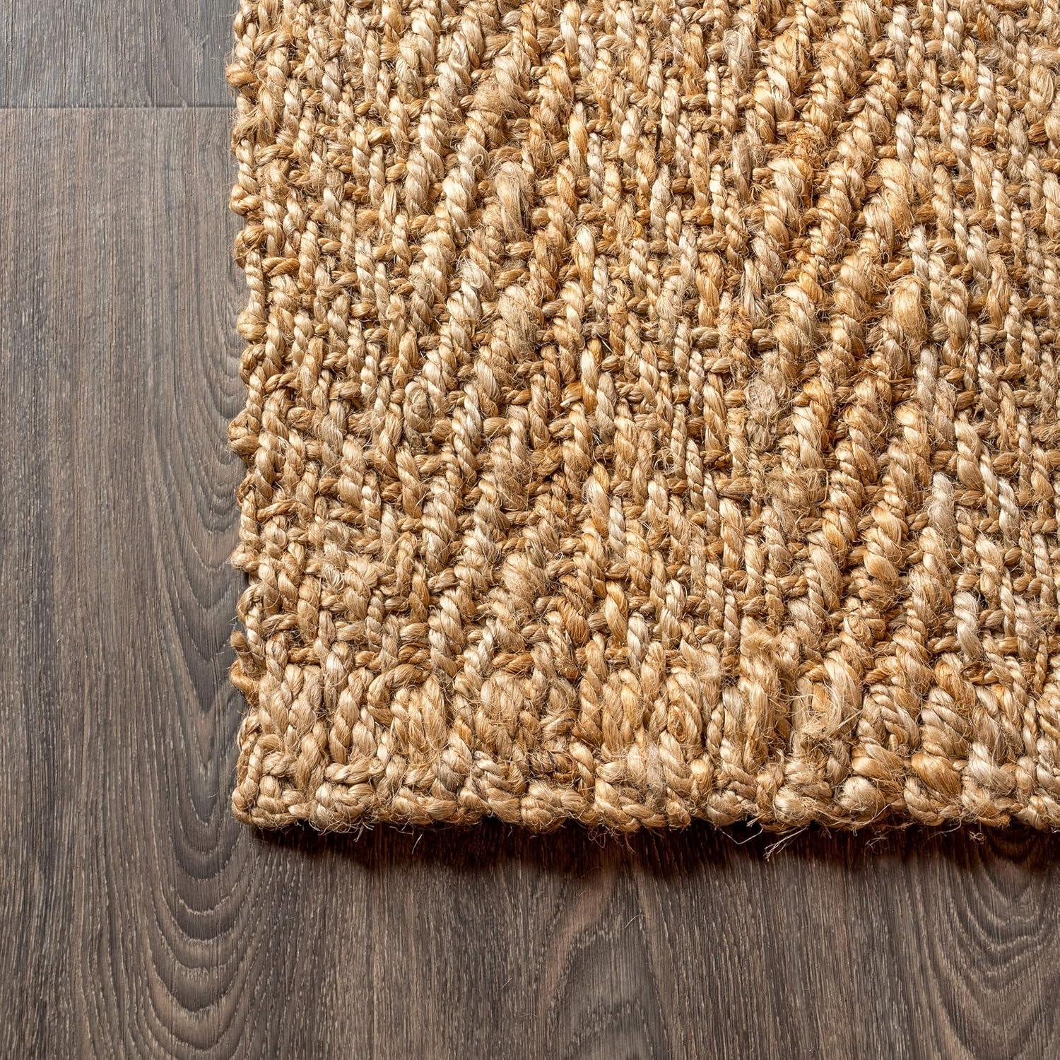 imageJONATHAN Y Espina Hand Woven Herringbone Chunky Jute Natural Runner Rug 2x8 Bohemian Cottage EasyCleaning for Living Room Bedroom Kitchen Pet Friendly NonShedding NFR101A28Natural