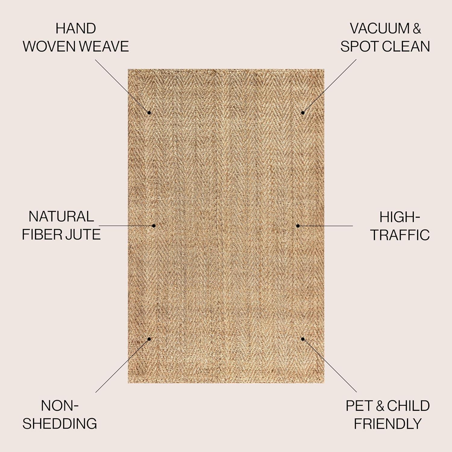 imageJONATHAN Y Espina Hand Woven Herringbone Chunky Jute Natural Runner Rug 2x8 Bohemian Cottage EasyCleaning for Living Room Bedroom Kitchen Pet Friendly NonShedding NFR101A28Natural