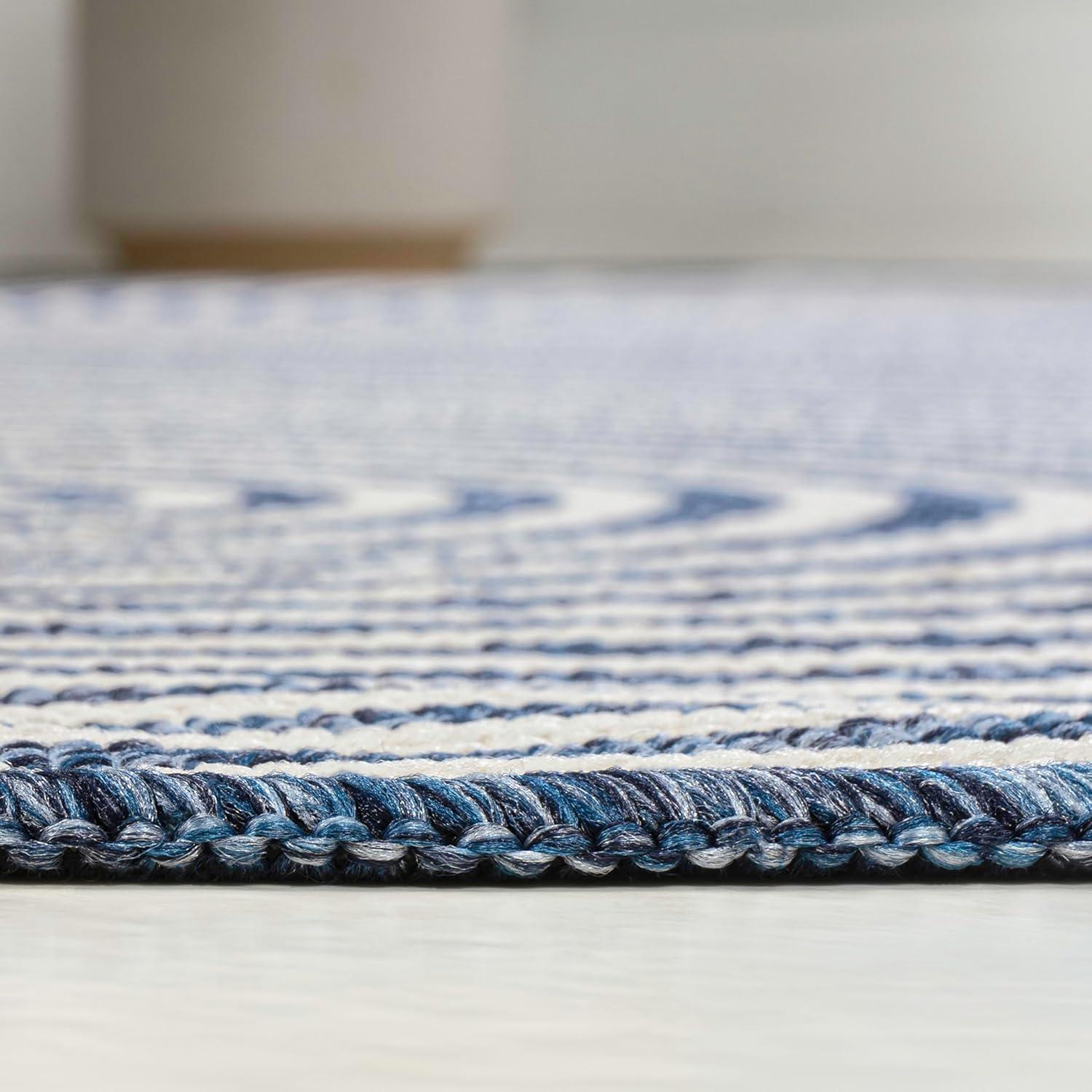 imageJONATHAN Y Geometric Arch Stripe Indoor Outdoor Area Rug 8X10 CreamNavy Margot Modern for Backyard Patio Porch EasyCleaning High Traffic PetFriendly NonShedding SHP201C8CreamNavy