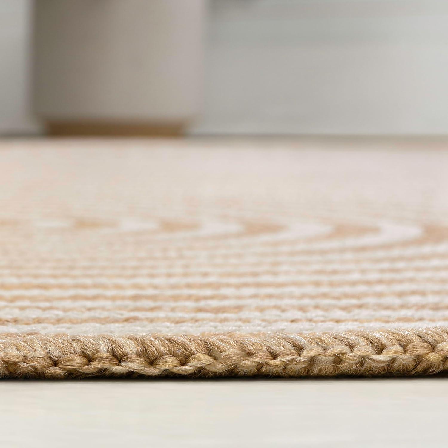 imageJONATHAN Y Geometric Arch Stripe Indoor Outdoor Area Rug 8X10 CreamNavy Margot Modern for Backyard Patio Porch EasyCleaning High Traffic PetFriendly NonShedding SHP201C8CreamNatural