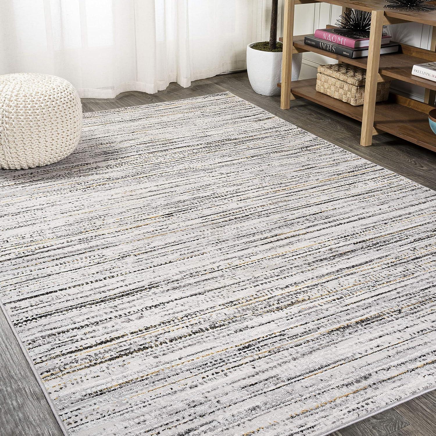 imageJONATHAN Y Loom Strie GrayBlack Runner Rug 2X8 ft Modern for Living Room Bedroom Kitchen Office EasyCleaning High Traffic PetFriendly NonShedding SOR200A28GrayBlack
