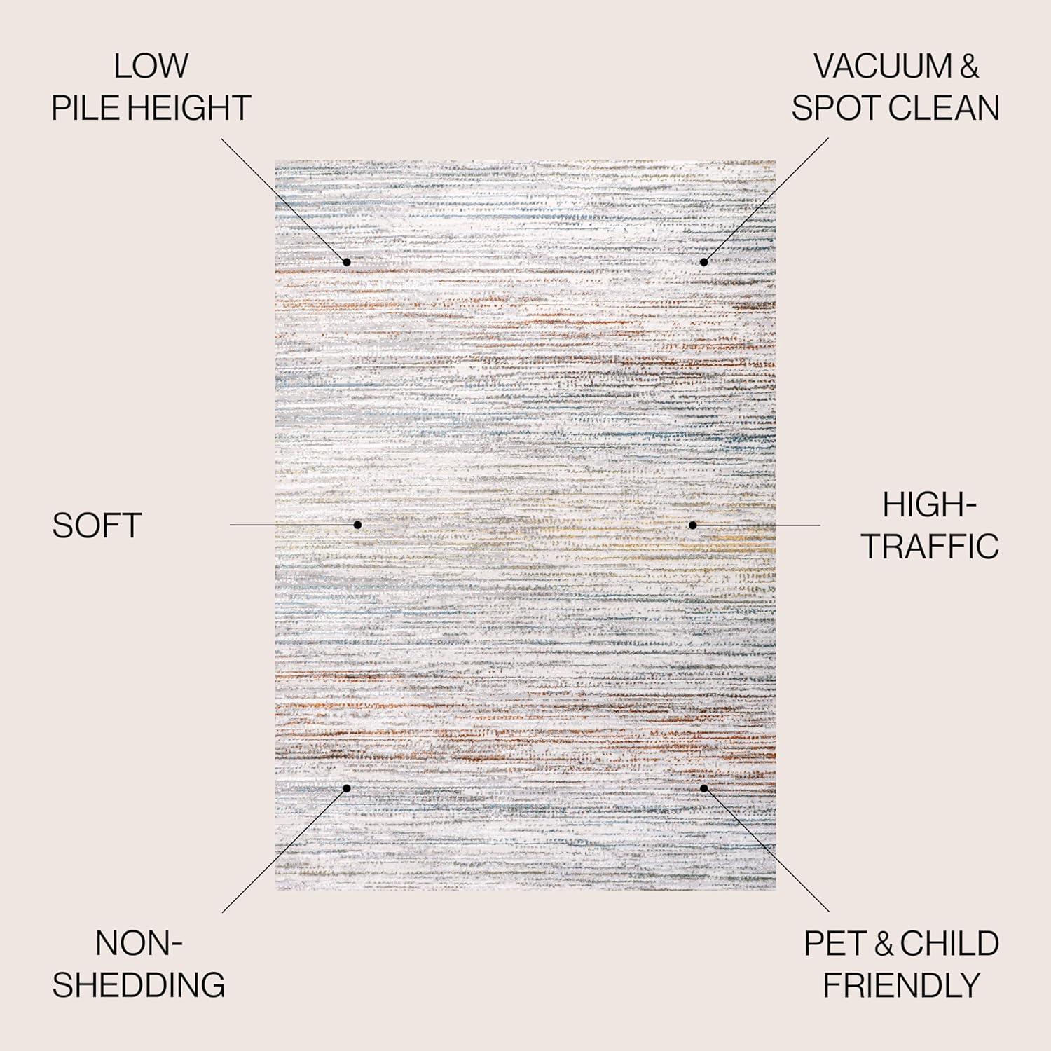 imageJONATHAN Y Loom Strie GrayBlack Runner Rug 2X8 ft Modern for Living Room Bedroom Kitchen Office EasyCleaning High Traffic PetFriendly NonShedding SOR200A28GrayBlueOrange