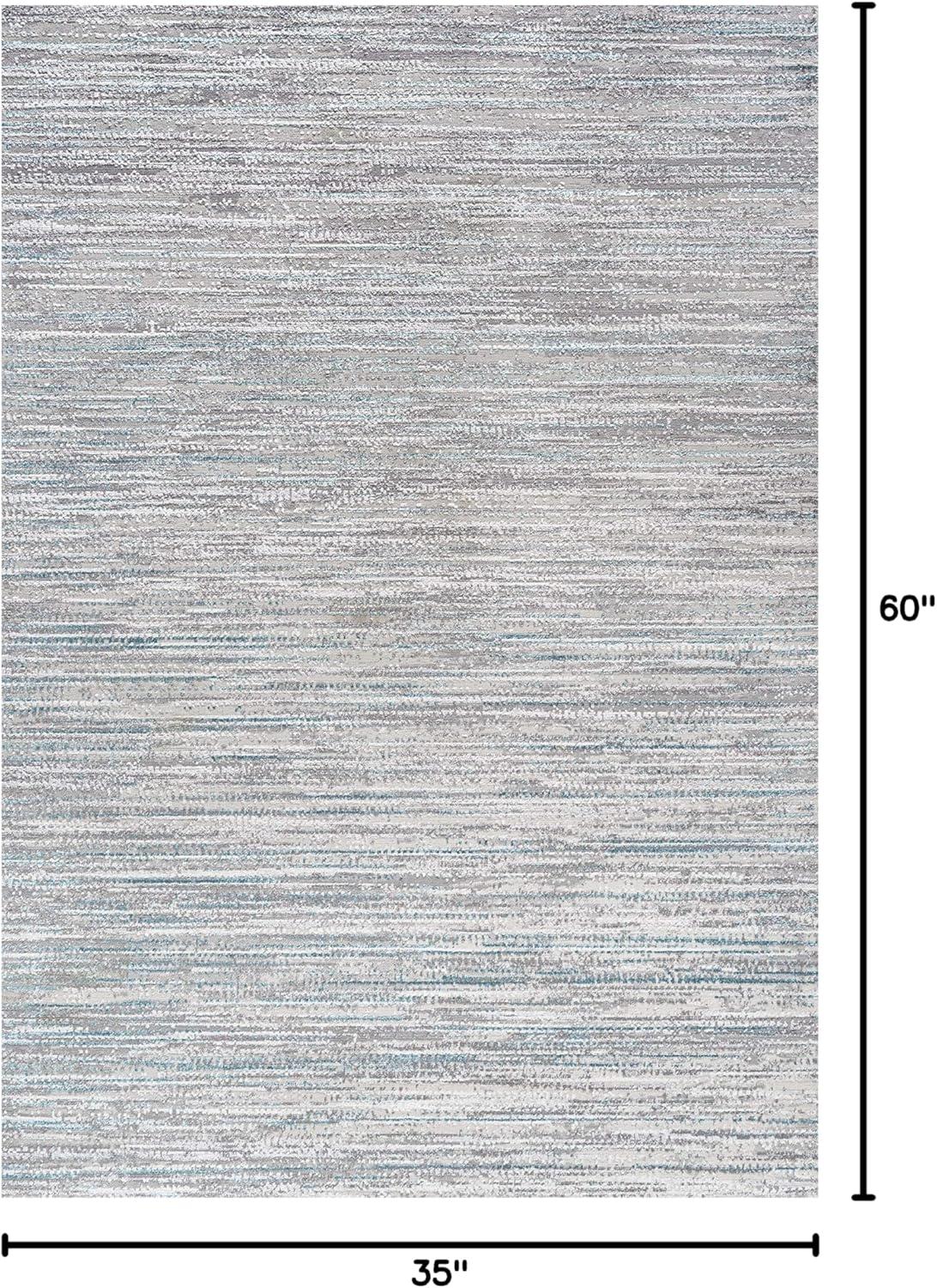 imageJONATHAN Y Loom Strie GrayBlack Runner Rug 2X8 ft Modern for Living Room Bedroom Kitchen Office EasyCleaning High Traffic PetFriendly NonShedding SOR200A28GrayTurquoise