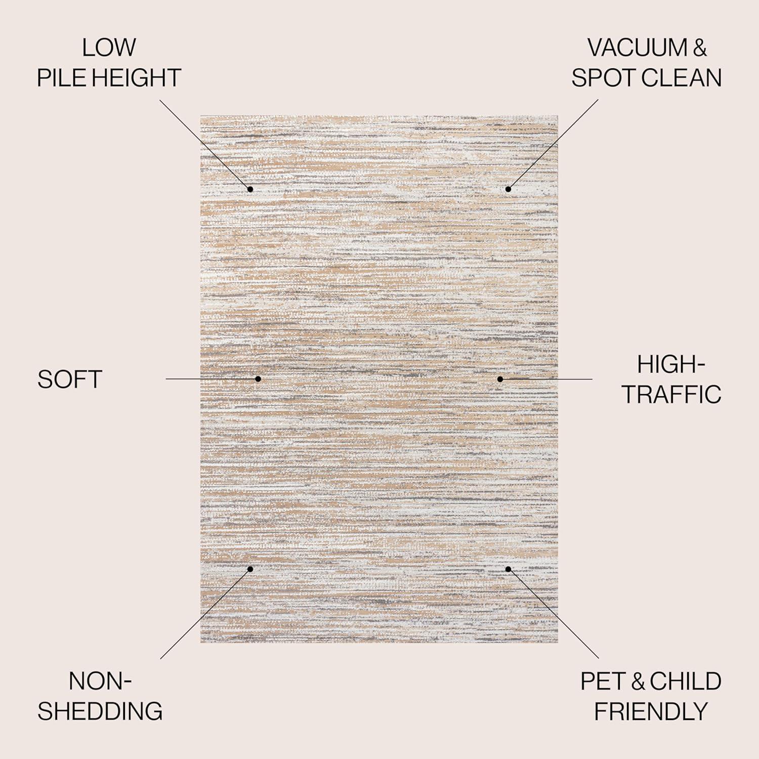 imageJONATHAN Y Loom Strie GrayBlack Runner Rug 2X8 ft Modern for Living Room Bedroom Kitchen Office EasyCleaning High Traffic PetFriendly NonShedding SOR200A28BeigeGray