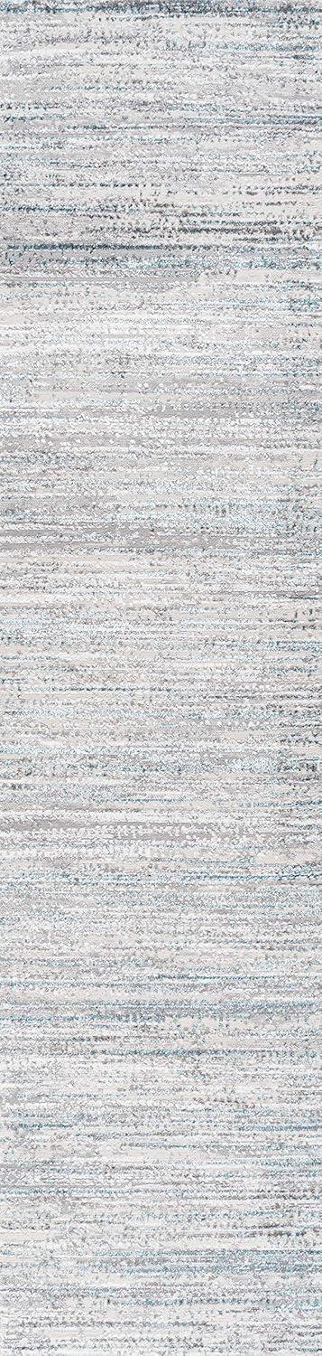 imageJONATHAN Y Loom Strie GrayBlack Runner Rug 2X8 ft Modern for Living Room Bedroom Kitchen Office EasyCleaning High Traffic PetFriendly NonShedding SOR200A28GrayTurquoise