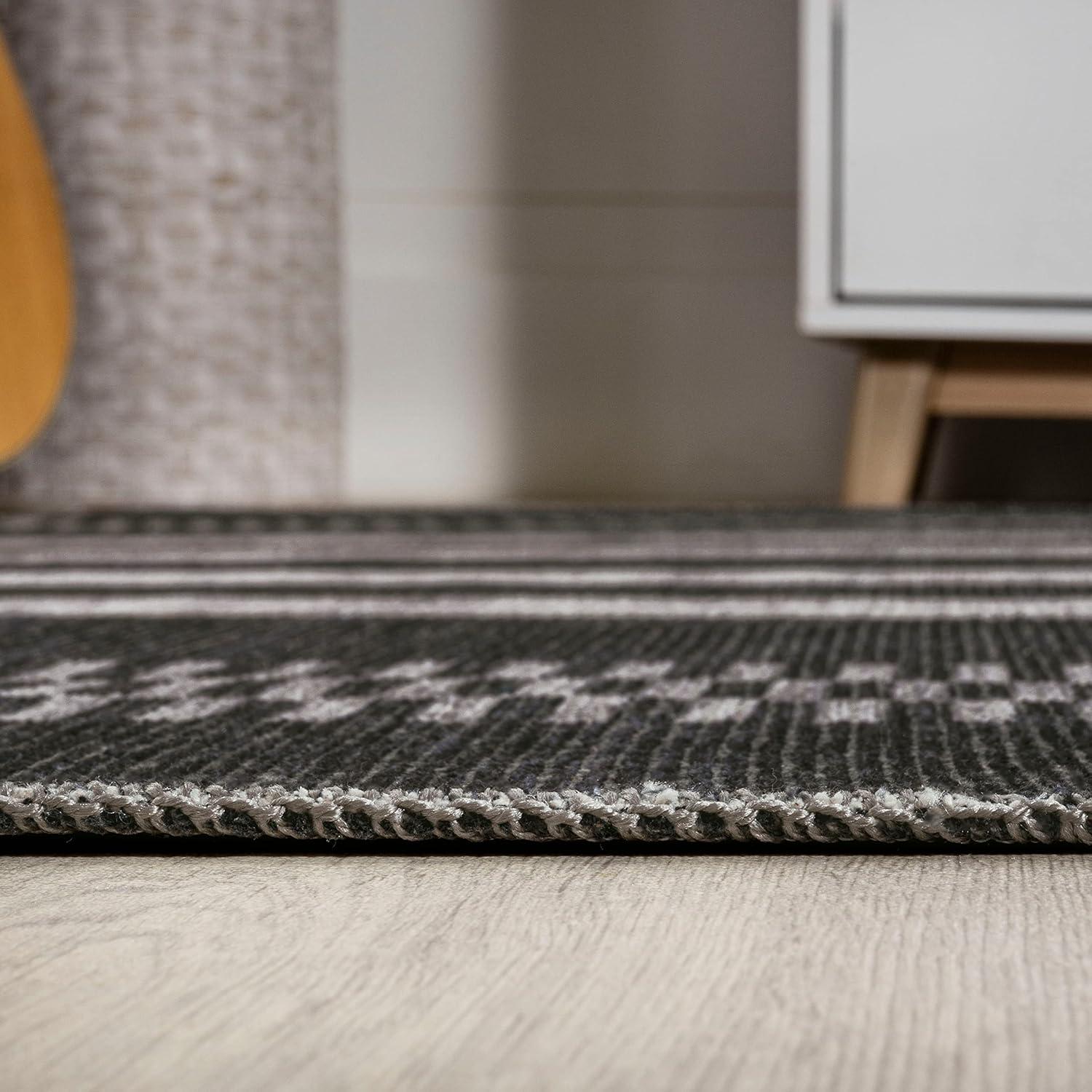 imageJONATHAN Y Machine Washable IvoryPeach Runner Rug 2X8 ft Raita Modern Distressed Stripe for Living Room Bedroom Kitchen Office EasyCleaning High Traffic PetFriendly NonShedding WSH116A28BlackIvory