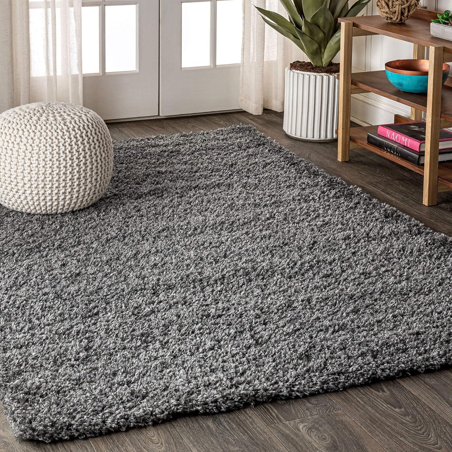 imageJONATHAN Y Mercer Shag Plush White Indoor Area Rug 8x10 Transitional Modern EasyCleaning for Living Room Bedroom Kitchen Pet Friendly NonShedding MCR106A8Charcoal