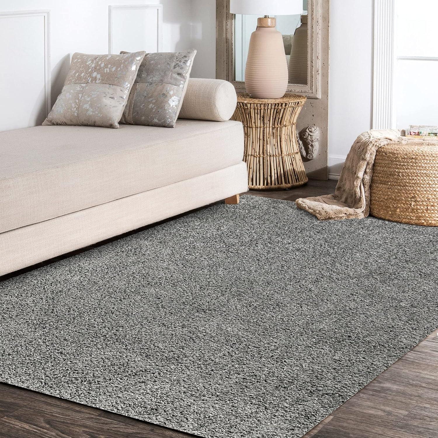 imageJONATHAN Y Mercer Shag Plush White Indoor Area Rug 8x10 Transitional Modern EasyCleaning for Living Room Bedroom Kitchen Pet Friendly NonShedding MCR106A8Charcoal