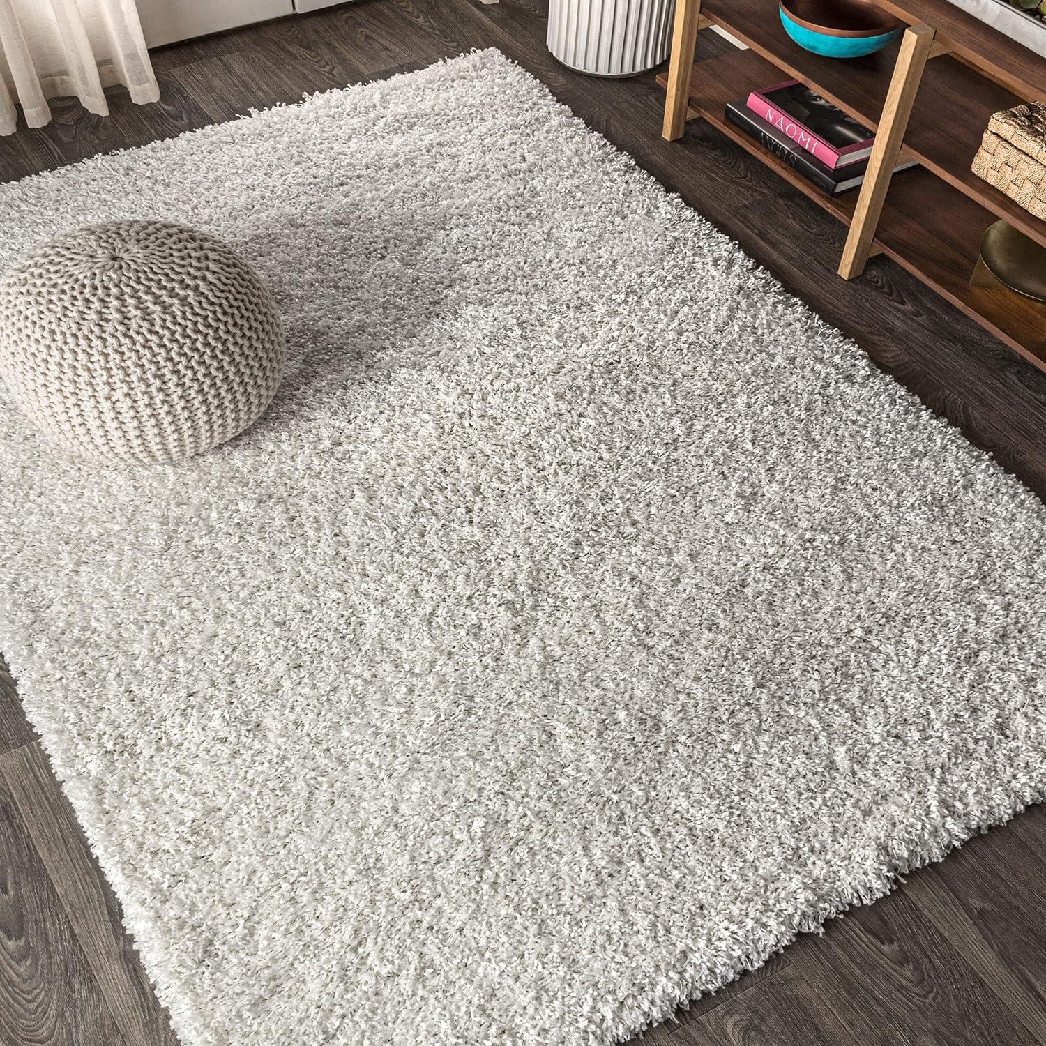 imageJONATHAN Y Mercer Shag Plush White Indoor Area Rug 8x10 Transitional Modern EasyCleaning for Living Room Bedroom Kitchen Pet Friendly NonShedding MCR106A8White