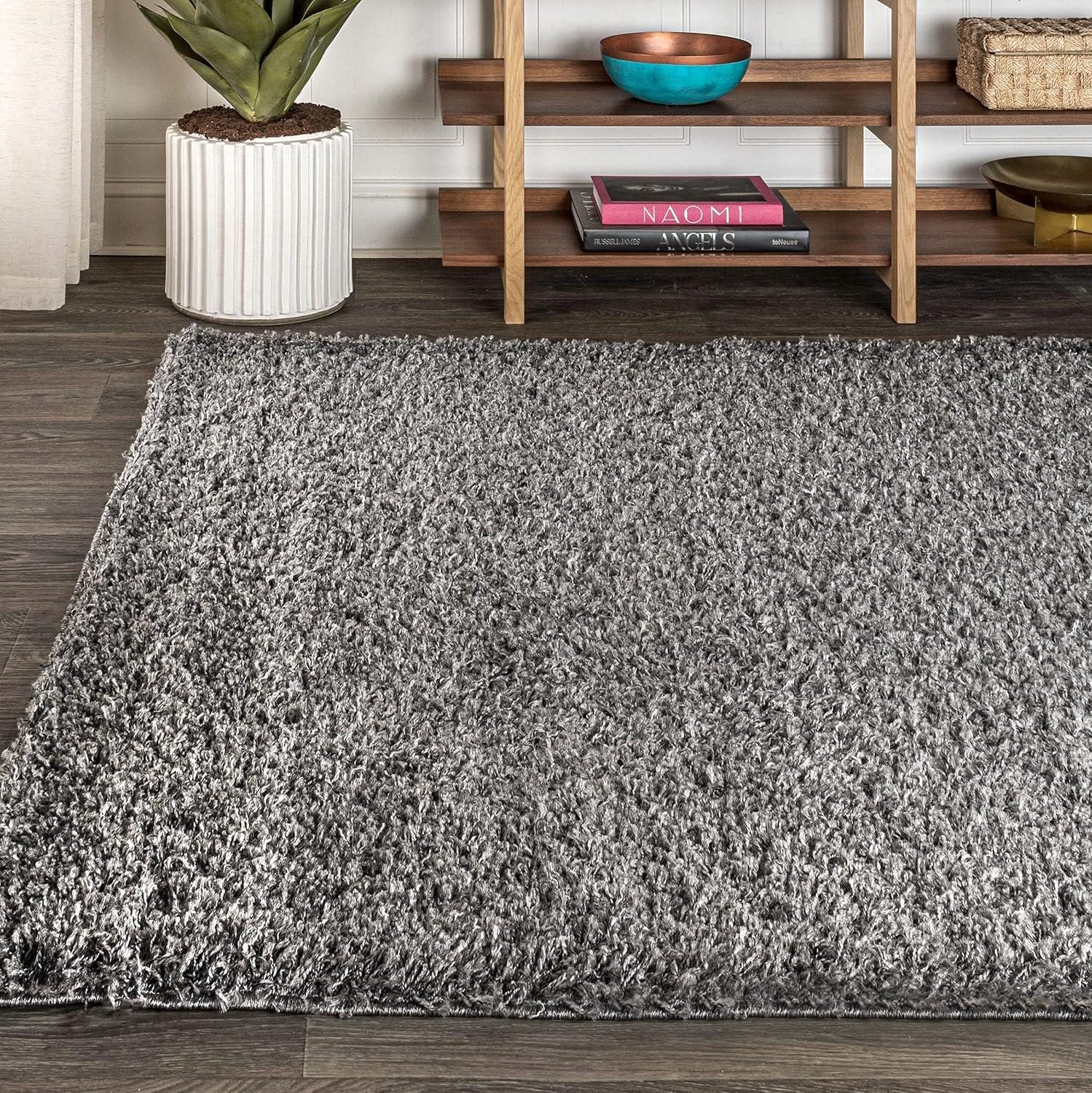 imageJONATHAN Y Mercer Shag Plush White Indoor Area Rug 8x10 Transitional Modern EasyCleaning for Living Room Bedroom Kitchen Pet Friendly NonShedding MCR106A8Charcoal