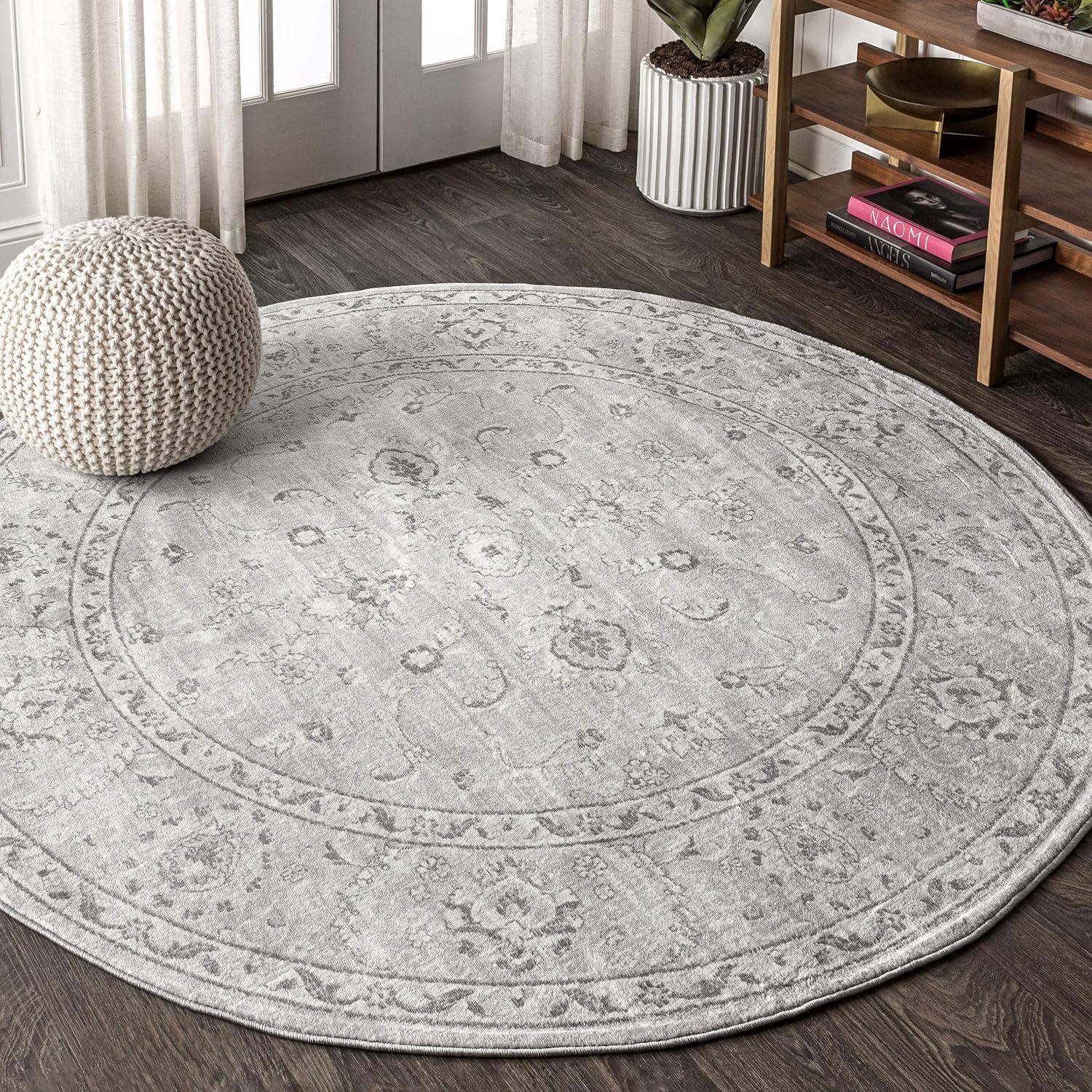 imageJONATHAN Y Modern Vintage Light Grey Runner Rug 2x8 Country Floral EasyCleaning for Living Room Bedroom Kitchen Pet Friendly NonShedding MDP107B28Light Grey