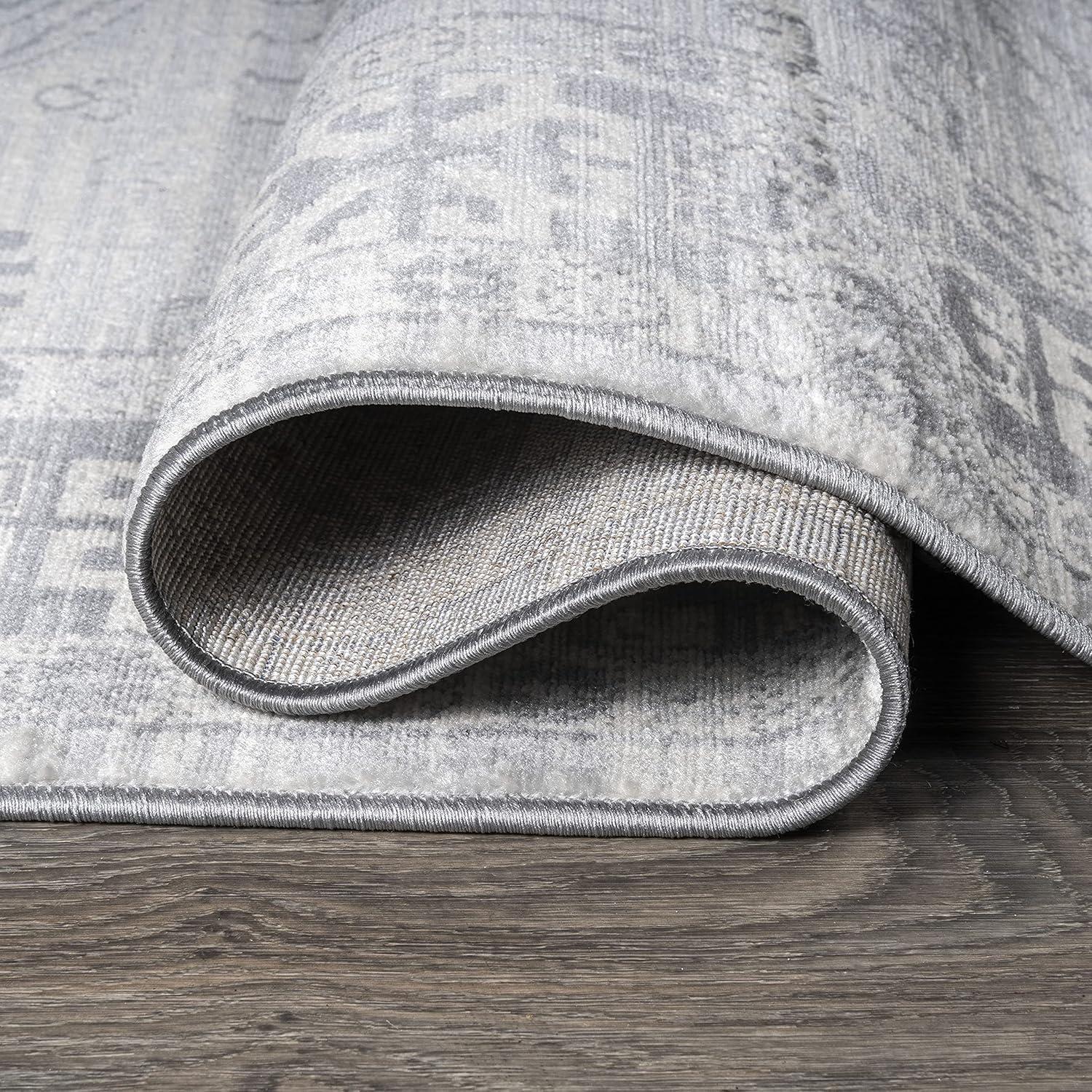 imageJONATHAN Y Modern Vintage Light Grey Runner Rug 2x8 Country Floral EasyCleaning for Living Room Bedroom Kitchen Pet Friendly NonShedding MDP107B28Light Gray