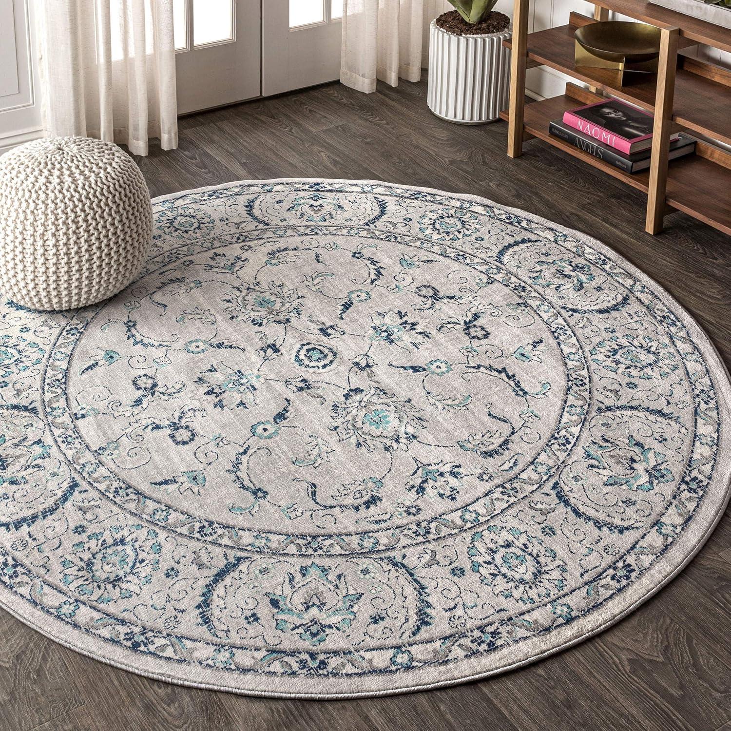 imageJONATHAN Y Modern Vintage Light Grey Runner Rug 2x8 Country Floral EasyCleaning for Living Room Bedroom Kitchen Pet Friendly NonShedding MDP107B28Light Gray