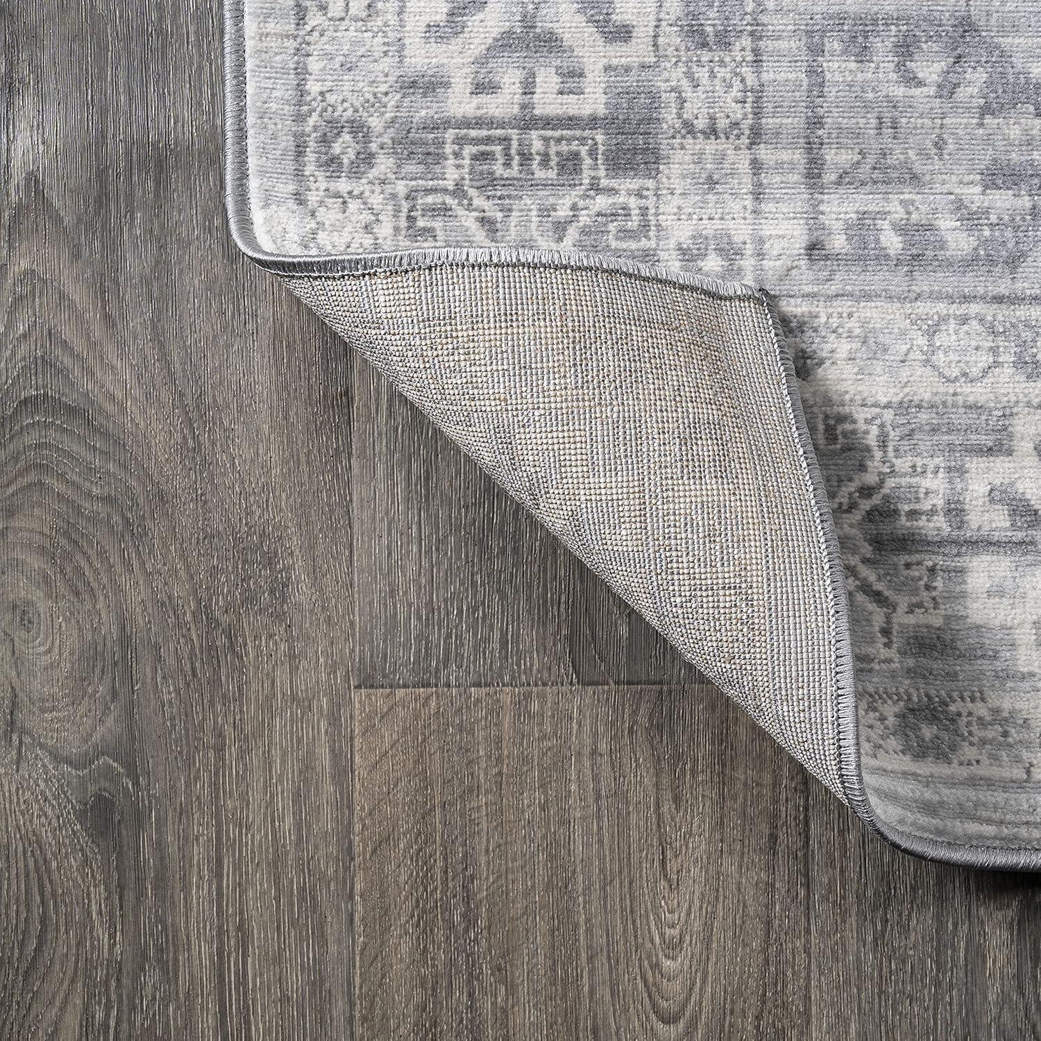 imageJONATHAN Y Modern Vintage Light Grey Runner Rug 2x8 Country Floral EasyCleaning for Living Room Bedroom Kitchen Pet Friendly NonShedding MDP107B28Light Gray