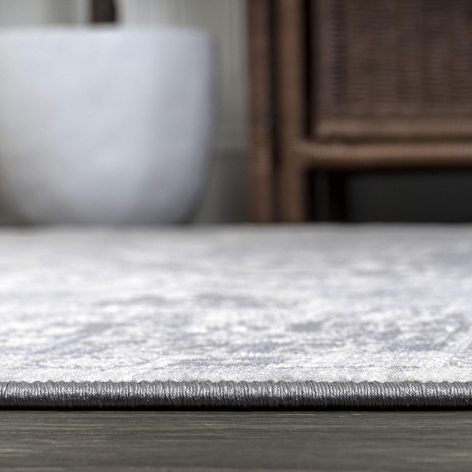 imageJONATHAN Y Modern Vintage Medallion Light Grey 5 Round Indoor Area Rug Country Floral EasyCleaning for Living Room Bedroom Kitchen Pet Friendly NonShedding MDP108B5RLight Gray