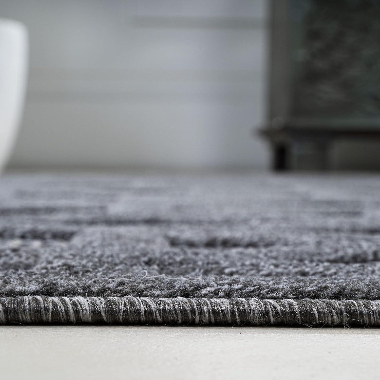 imageJONATHAN Y Neutral Geometric Indoor Outdoor Round Area Rug 5 Ft Dark Gray Talaia for Backyard Patio Porch EasyCleaning High Traffic PetFriendly NonShedding IBZ102A5RDark Gray