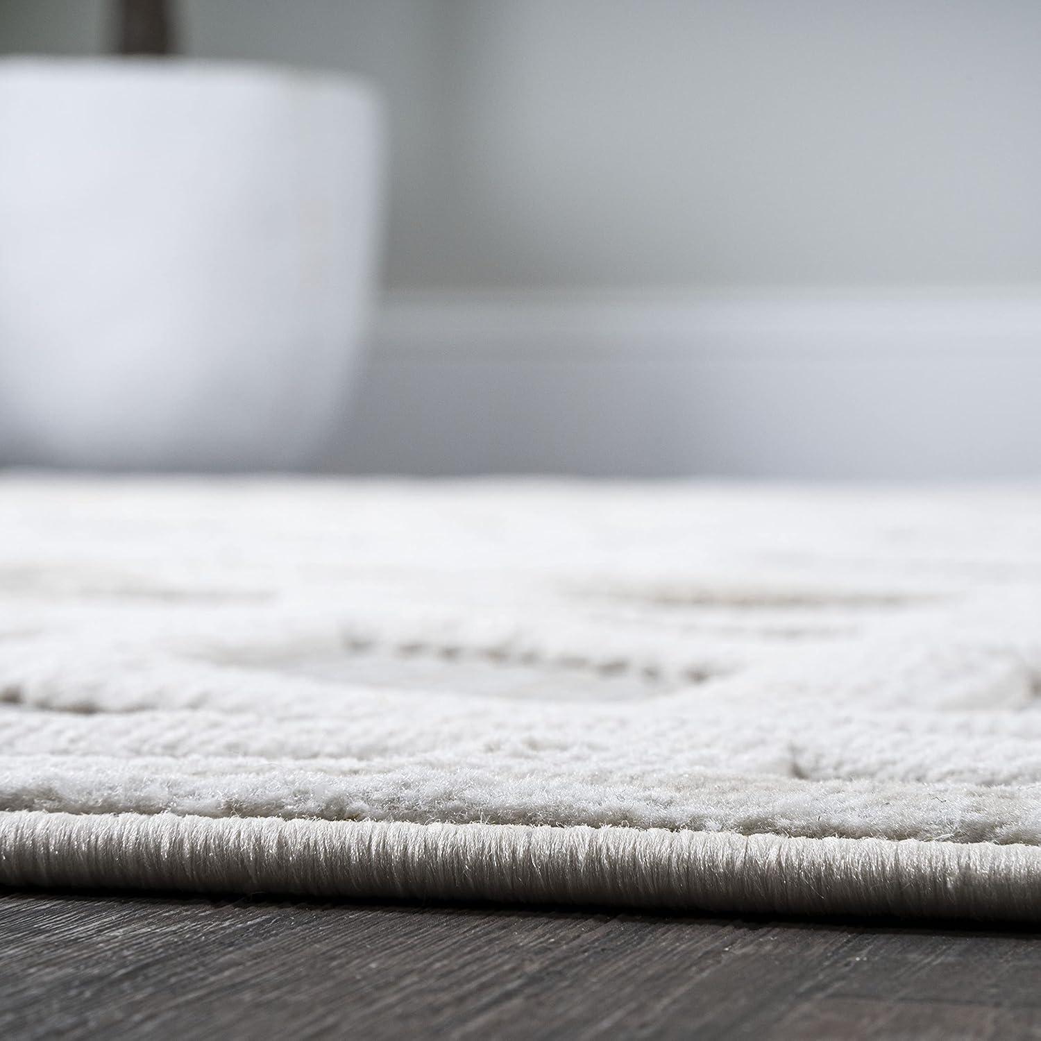 imageJONATHAN Y Neutral Geometric Indoor Outdoor Round Area Rug 5 Ft Dark Gray Talaia for Backyard Patio Porch EasyCleaning High Traffic PetFriendly NonShedding IBZ102A5RIvory