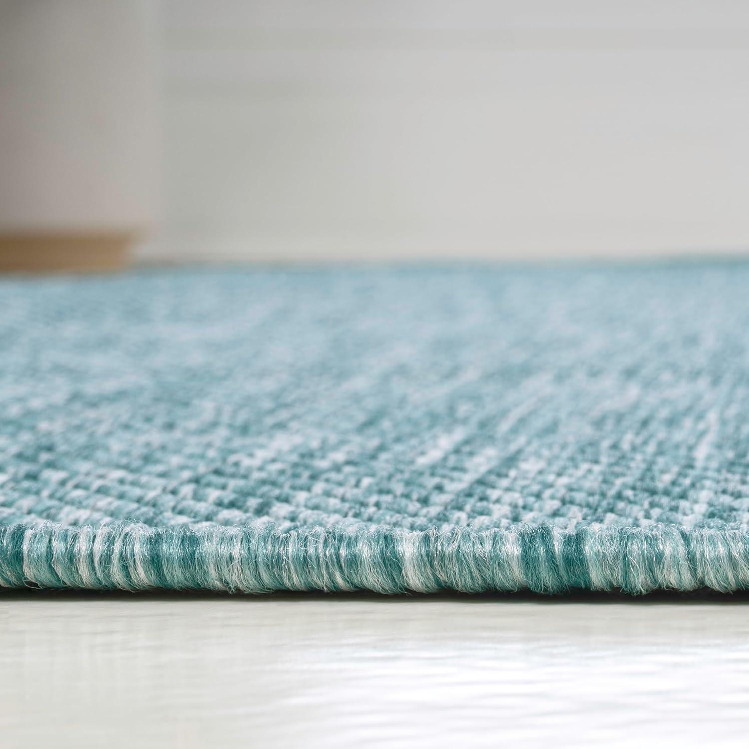 imageJONATHAN Y Radius Corner Solid Indoor Outdoor Runner Rug 2X8 Light Rose Miles Modern Minimalist for Backyard Patio Porch EasyCleaning High Traffic PetFriendly NonShedding SHP100E28Turquoise