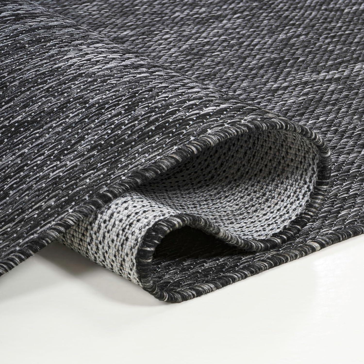 imageJONATHAN Y Radius Corner Solid Indoor Outdoor Runner Rug 2X8 Light Rose Miles Modern Minimalist for Backyard Patio Porch EasyCleaning High Traffic PetFriendly NonShedding SHP100E28Dark Gray