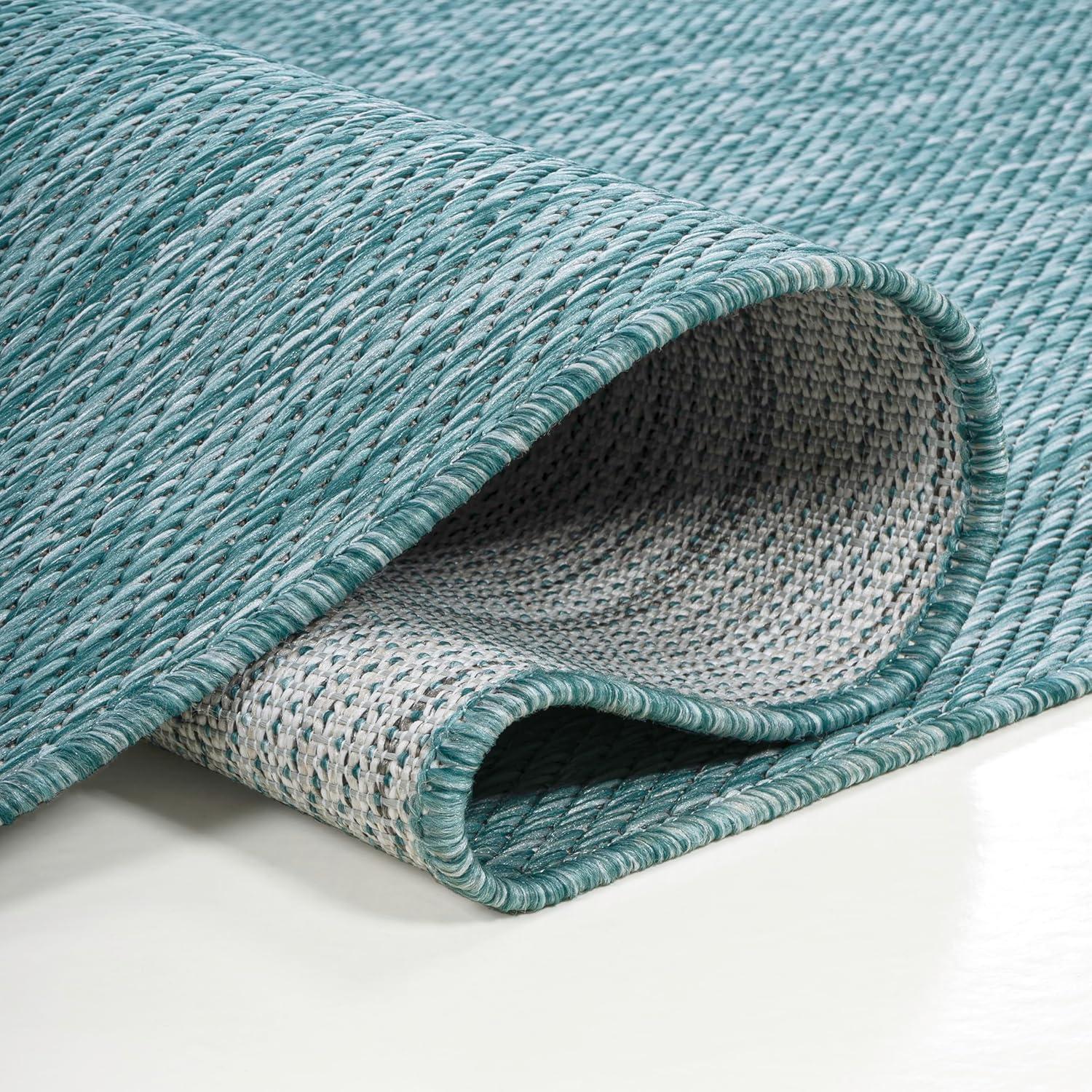 imageJONATHAN Y Radius Corner Solid Indoor Outdoor Runner Rug 2X8 Light Rose Miles Modern Minimalist for Backyard Patio Porch EasyCleaning High Traffic PetFriendly NonShedding SHP100E28Turquoise