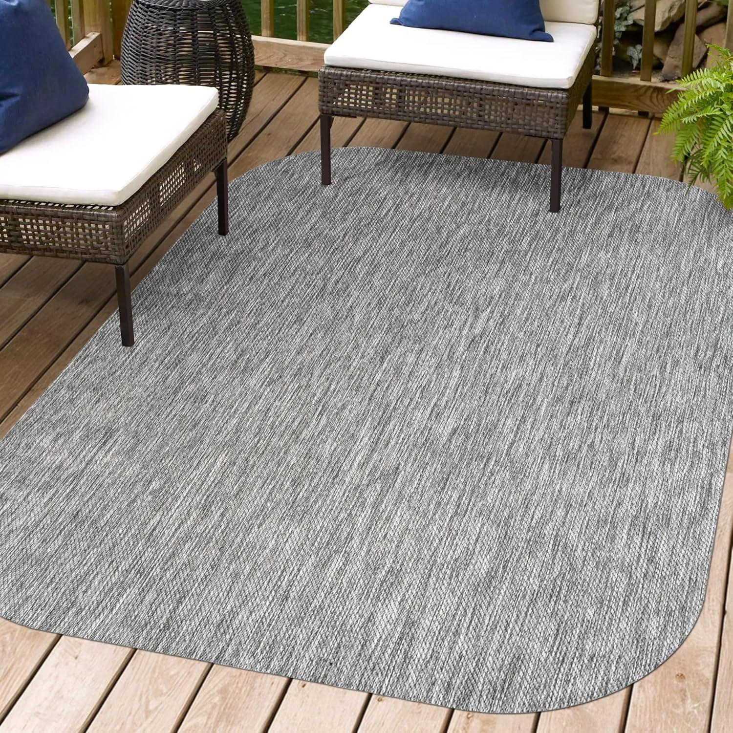 imageJONATHAN Y Radius Corner Solid Indoor Outdoor Runner Rug 2X8 Light Rose Miles Modern Minimalist for Backyard Patio Porch EasyCleaning High Traffic PetFriendly NonShedding SHP100E28Grey