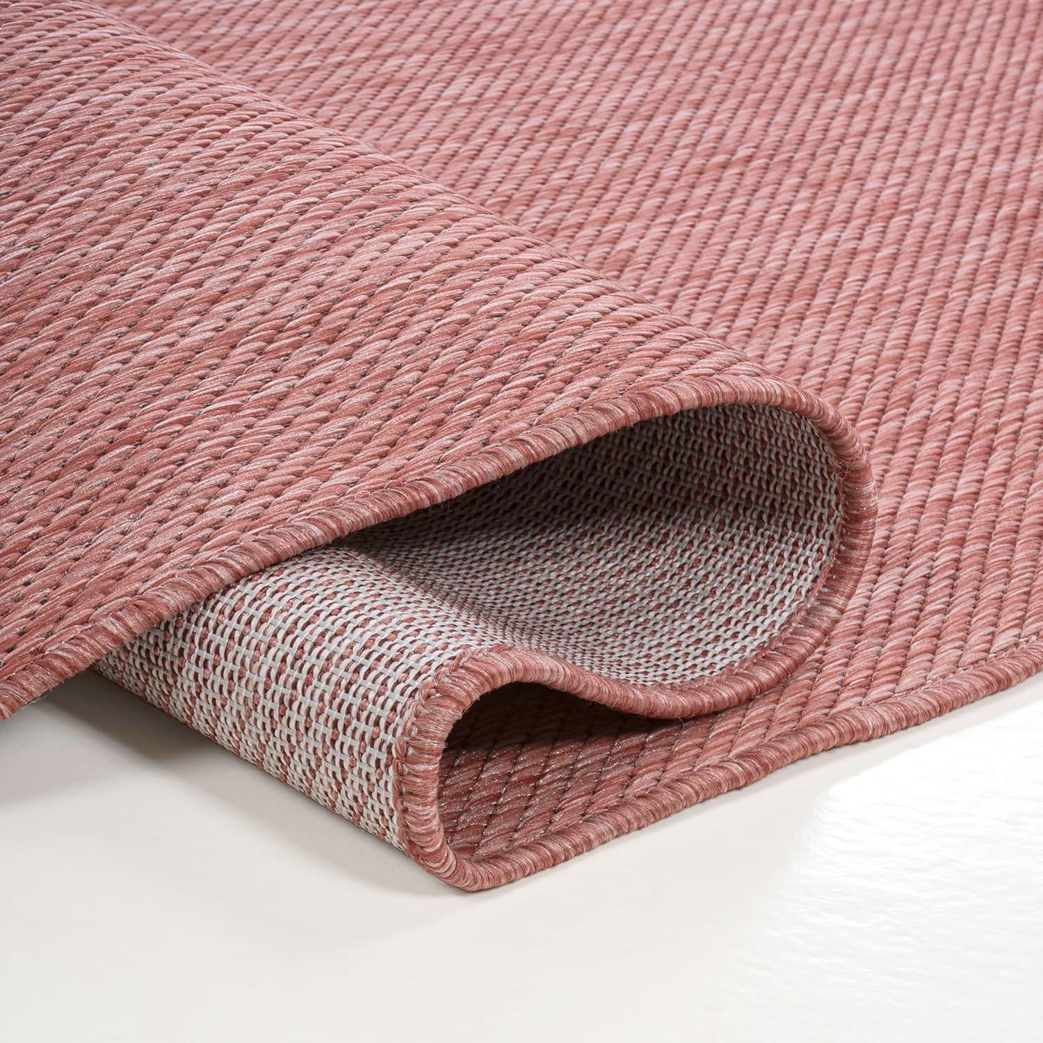 imageJONATHAN Y Radius Corner Solid Indoor Outdoor Runner Rug 2X8 Light Rose Miles Modern Minimalist for Backyard Patio Porch EasyCleaning High Traffic PetFriendly NonShedding SHP100E28Light Rose