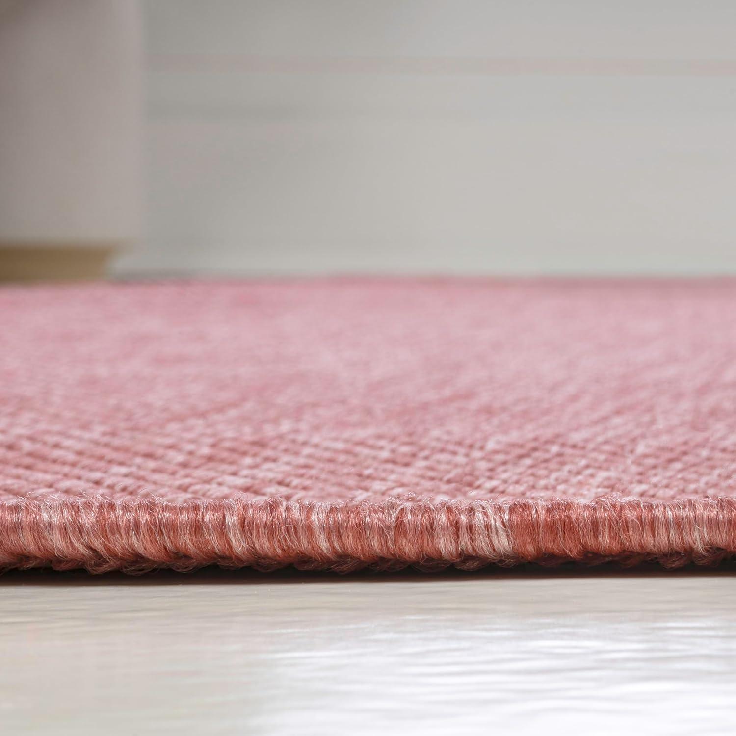 imageJONATHAN Y Radius Corner Solid Indoor Outdoor Runner Rug 2X8 Light Rose Miles Modern Minimalist for Backyard Patio Porch EasyCleaning High Traffic PetFriendly NonShedding SHP100E28Light Rose