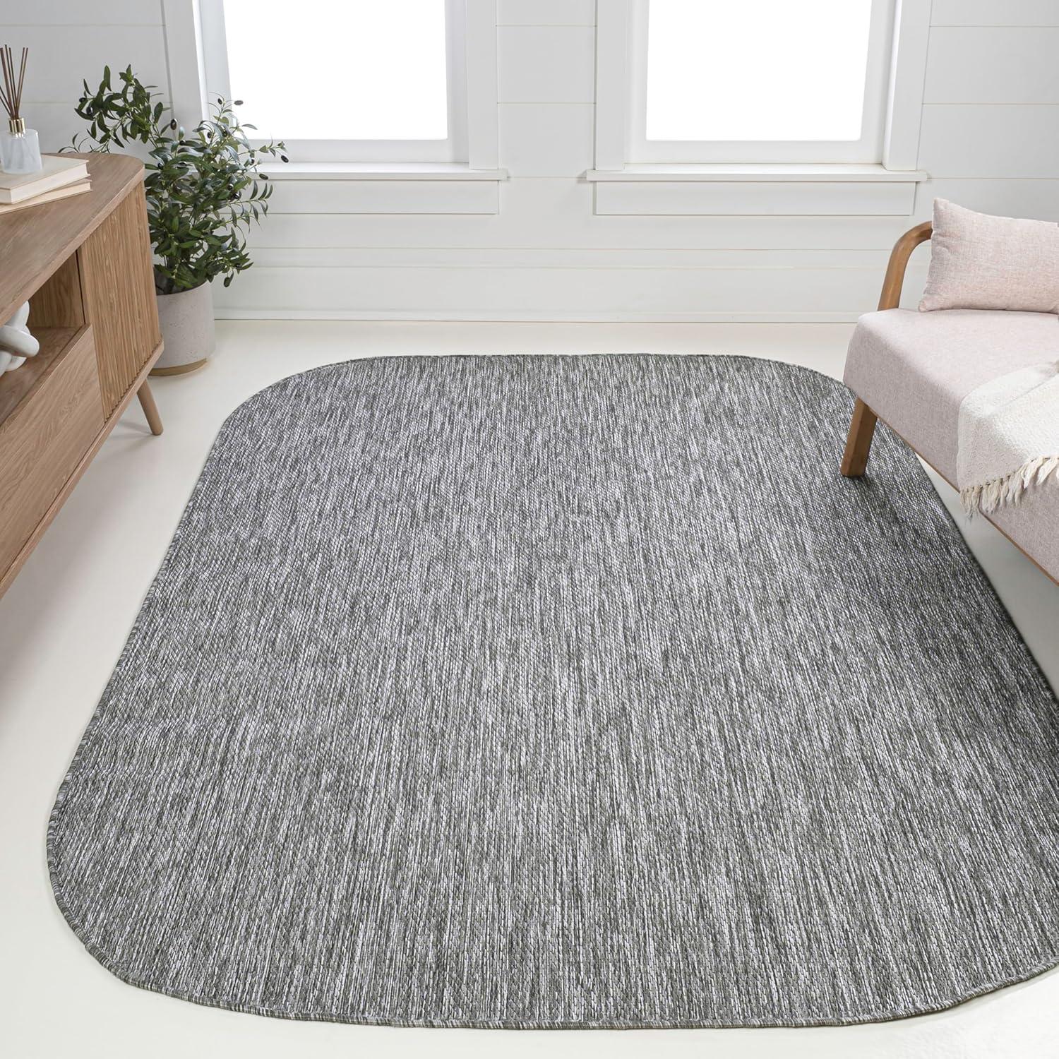 imageJONATHAN Y Radius Corner Solid Indoor Outdoor Runner Rug 2X8 Light Rose Miles Modern Minimalist for Backyard Patio Porch EasyCleaning High Traffic PetFriendly NonShedding SHP100E28Grey