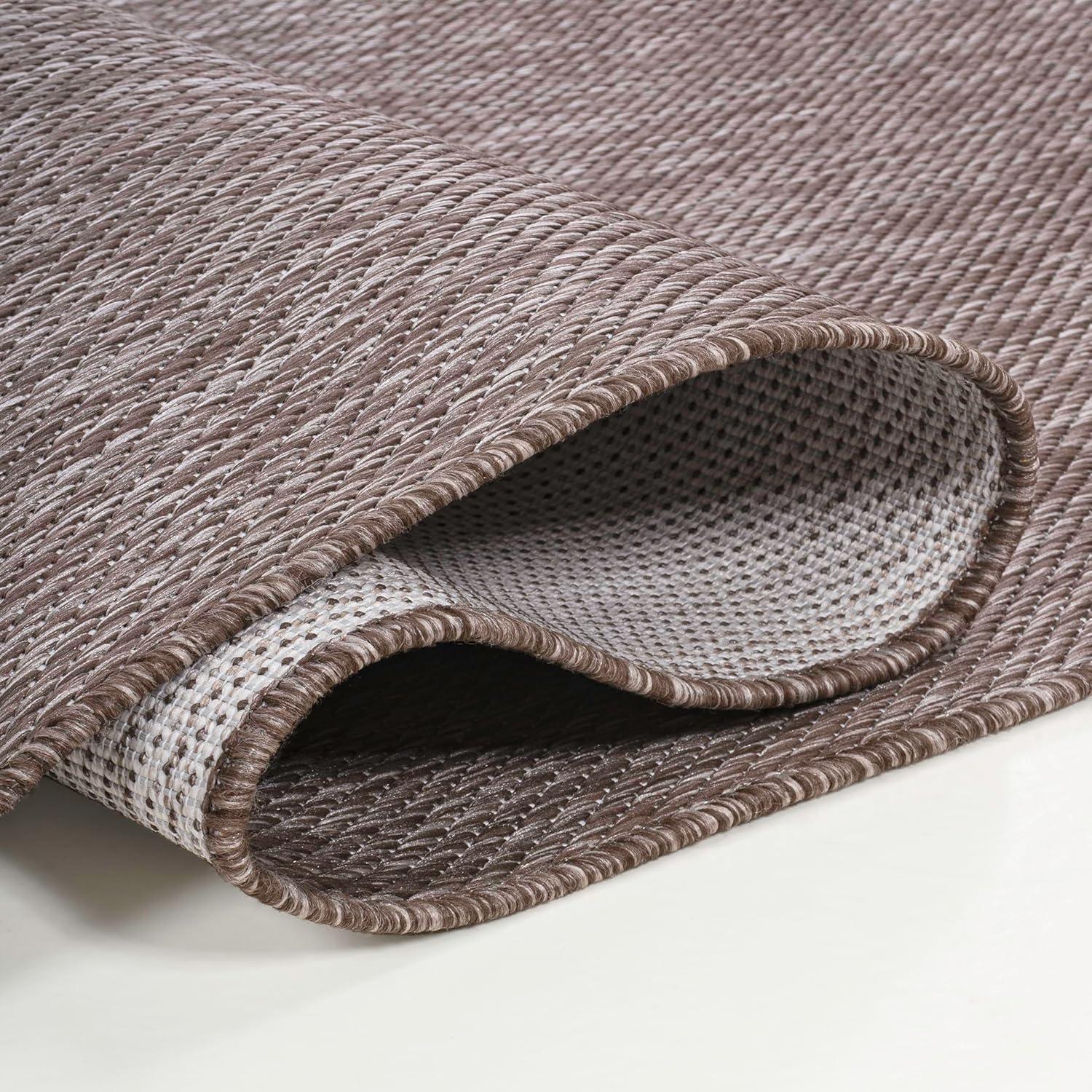 imageJONATHAN Y Radius Corner Solid Indoor Outdoor Runner Rug 2X8 Light Rose Miles Modern Minimalist for Backyard Patio Porch EasyCleaning High Traffic PetFriendly NonShedding SHP100E28Light Brown