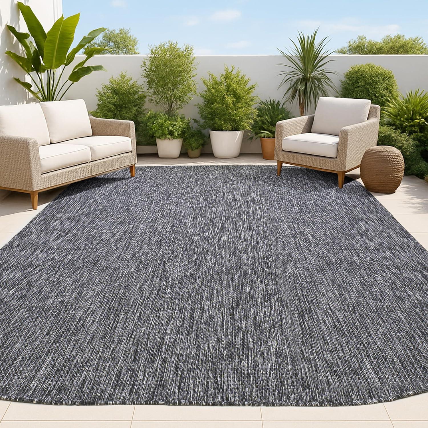 imageJONATHAN Y Radius Corner Solid Indoor Outdoor Runner Rug 2X8 Light Rose Miles Modern Minimalist for Backyard Patio Porch EasyCleaning High Traffic PetFriendly NonShedding SHP100E28Dark Gray