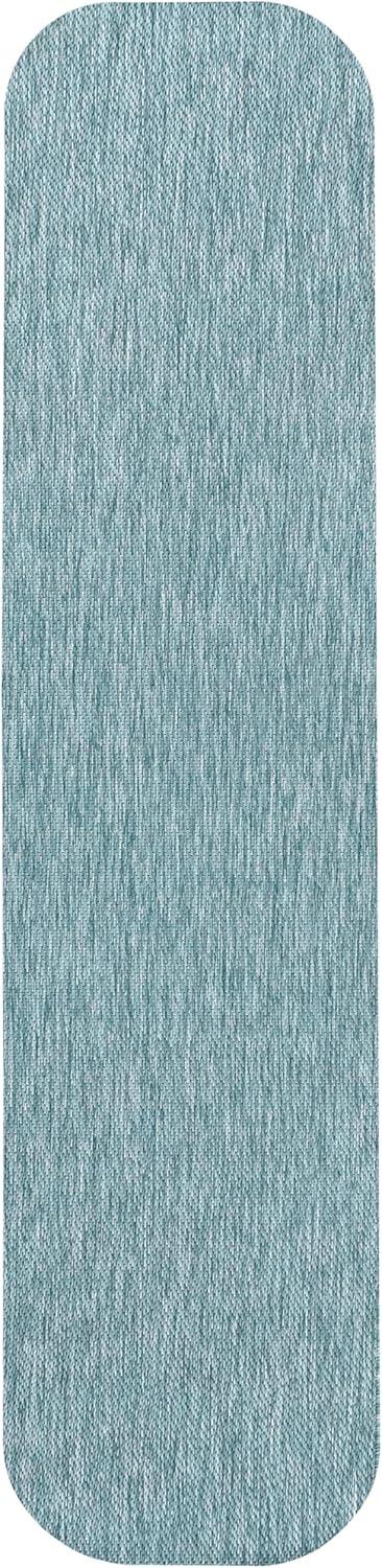 imageJONATHAN Y Radius Corner Solid Indoor Outdoor Runner Rug 2X8 Light Rose Miles Modern Minimalist for Backyard Patio Porch EasyCleaning High Traffic PetFriendly NonShedding SHP100E28Turquoise
