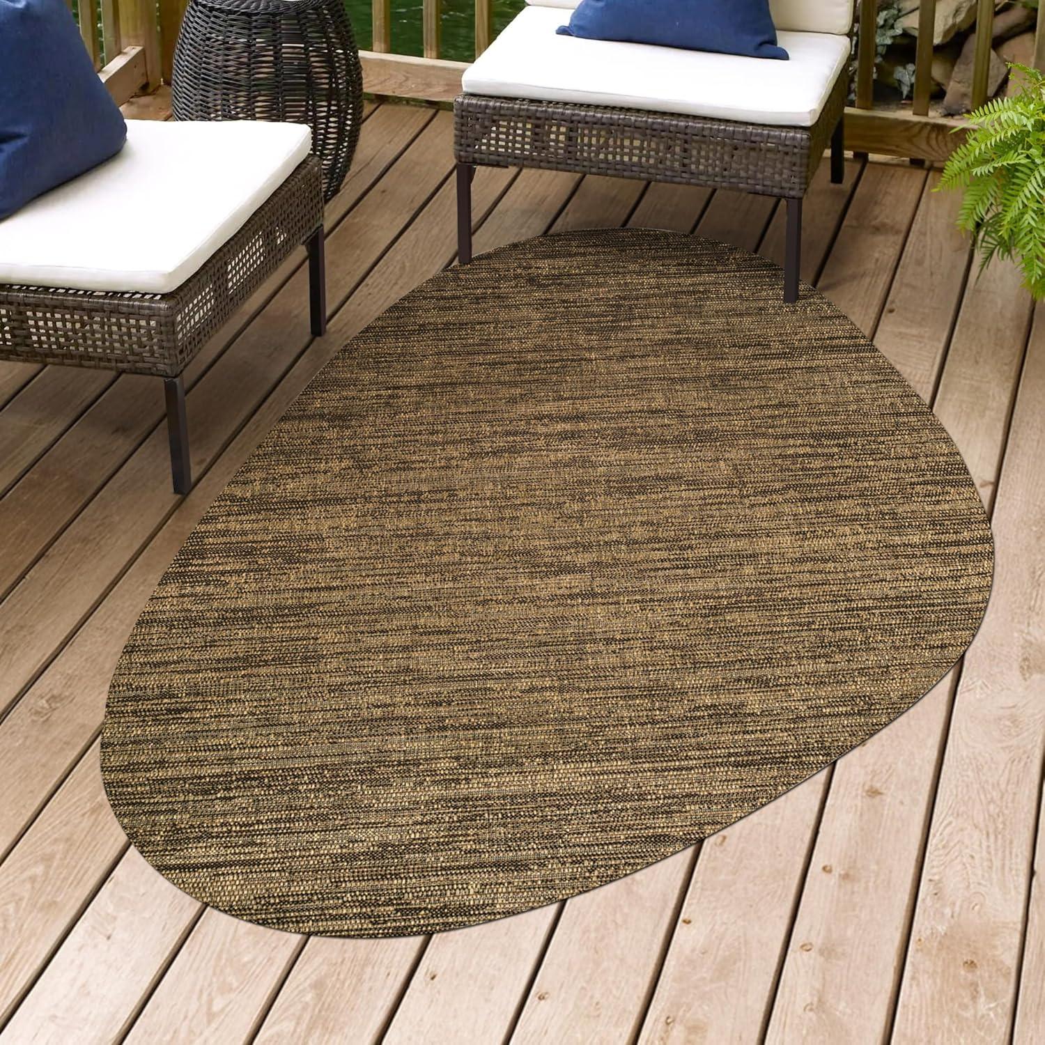 imageJONATHAN Y Rustic Abstract Indoor Outdoor Area Rug 5X8 BeigeRed Callan Modern for Backyard Patio Porch EasyCleaning High Traffic PetFriendly NonShedding SHP202C5BrownBlack