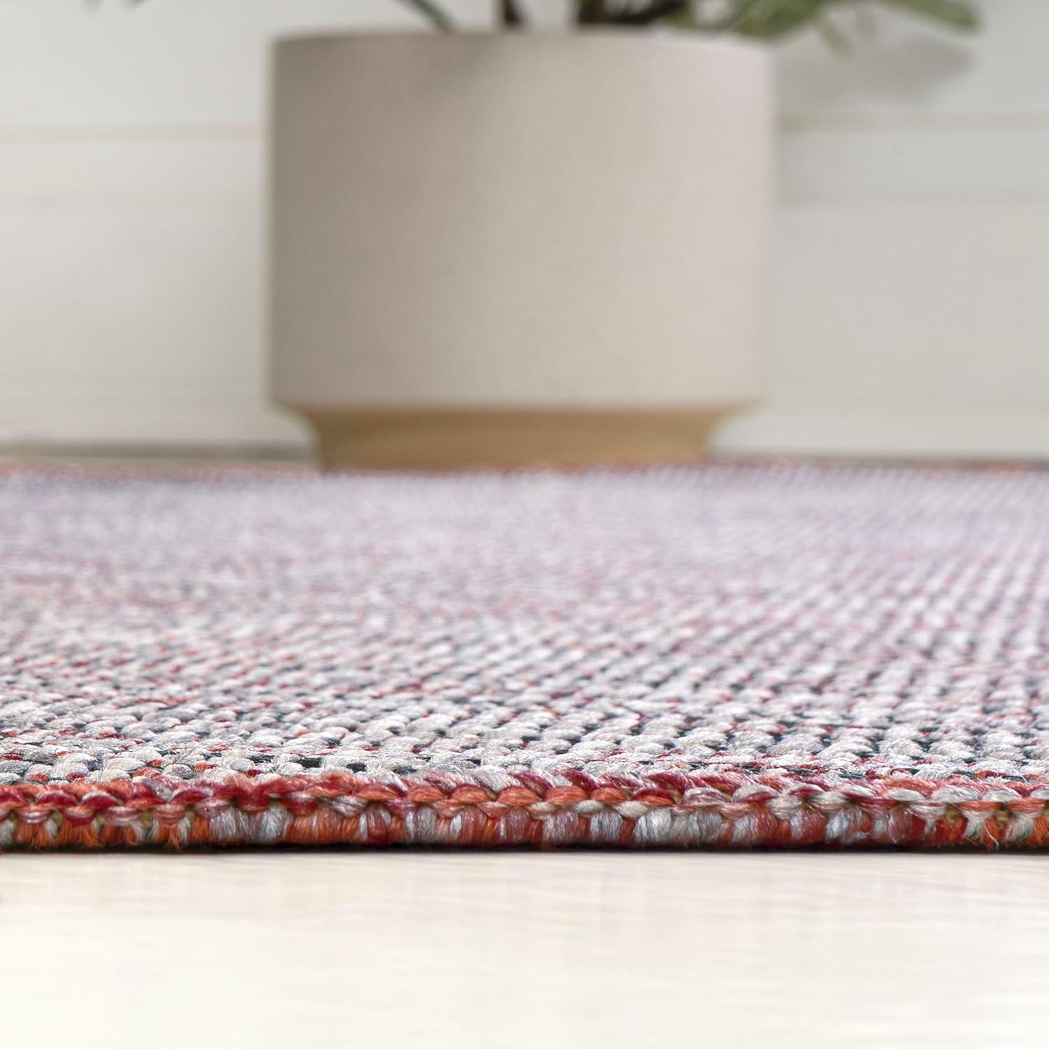 imageJONATHAN Y Rustic Abstract Indoor Outdoor Area Rug 5X8 BeigeRed Callan Modern for Backyard Patio Porch EasyCleaning High Traffic PetFriendly NonShedding SHP202C5BeigeRed