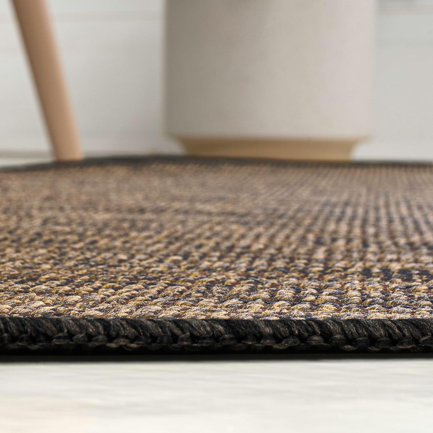 imageJONATHAN Y Rustic Abstract Indoor Outdoor Area Rug 5X8 BeigeRed Callan Modern for Backyard Patio Porch EasyCleaning High Traffic PetFriendly NonShedding SHP202C5BrownBlack