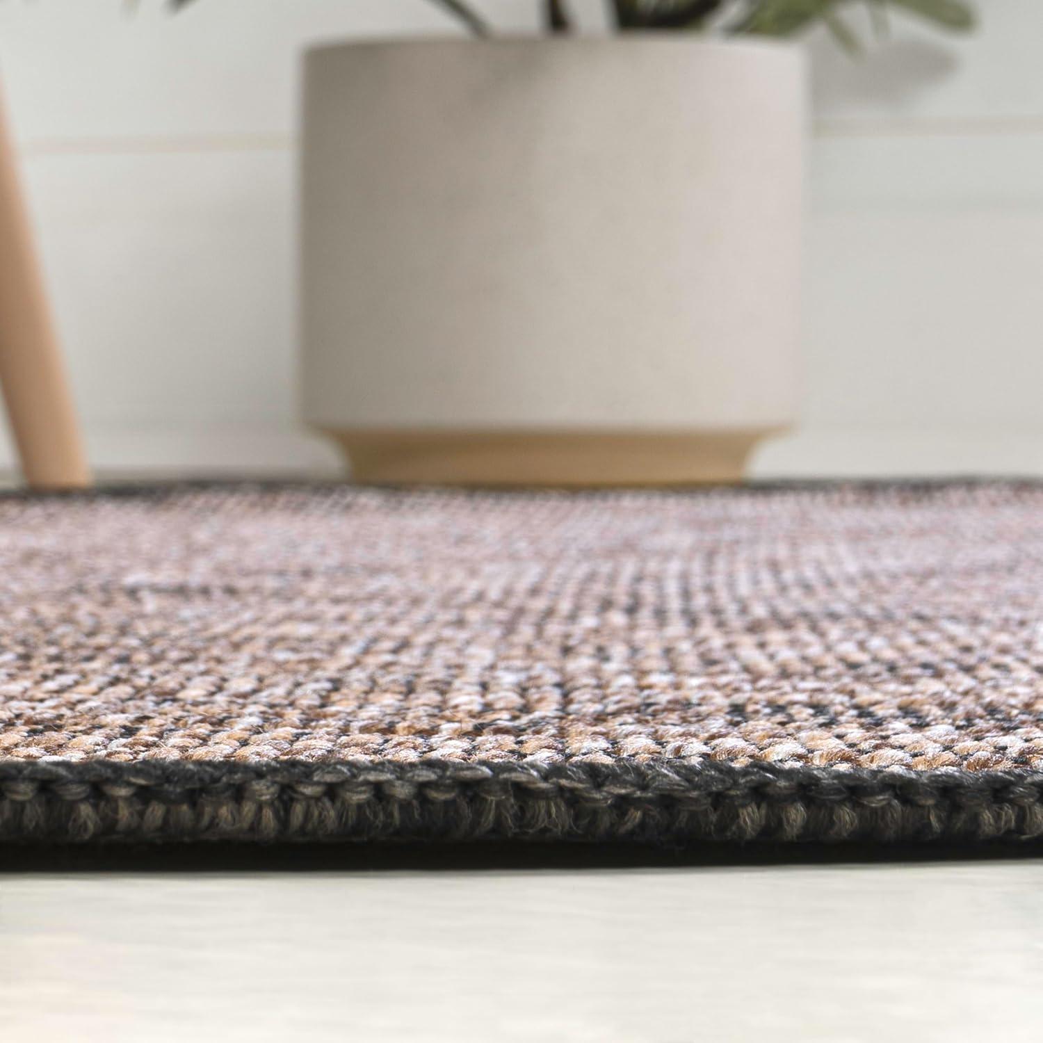 imageJONATHAN Y Rustic Abstract Indoor Outdoor Area Rug 5X8 BeigeRed Callan Modern for Backyard Patio Porch EasyCleaning High Traffic PetFriendly NonShedding SHP202C5NaturalBlack