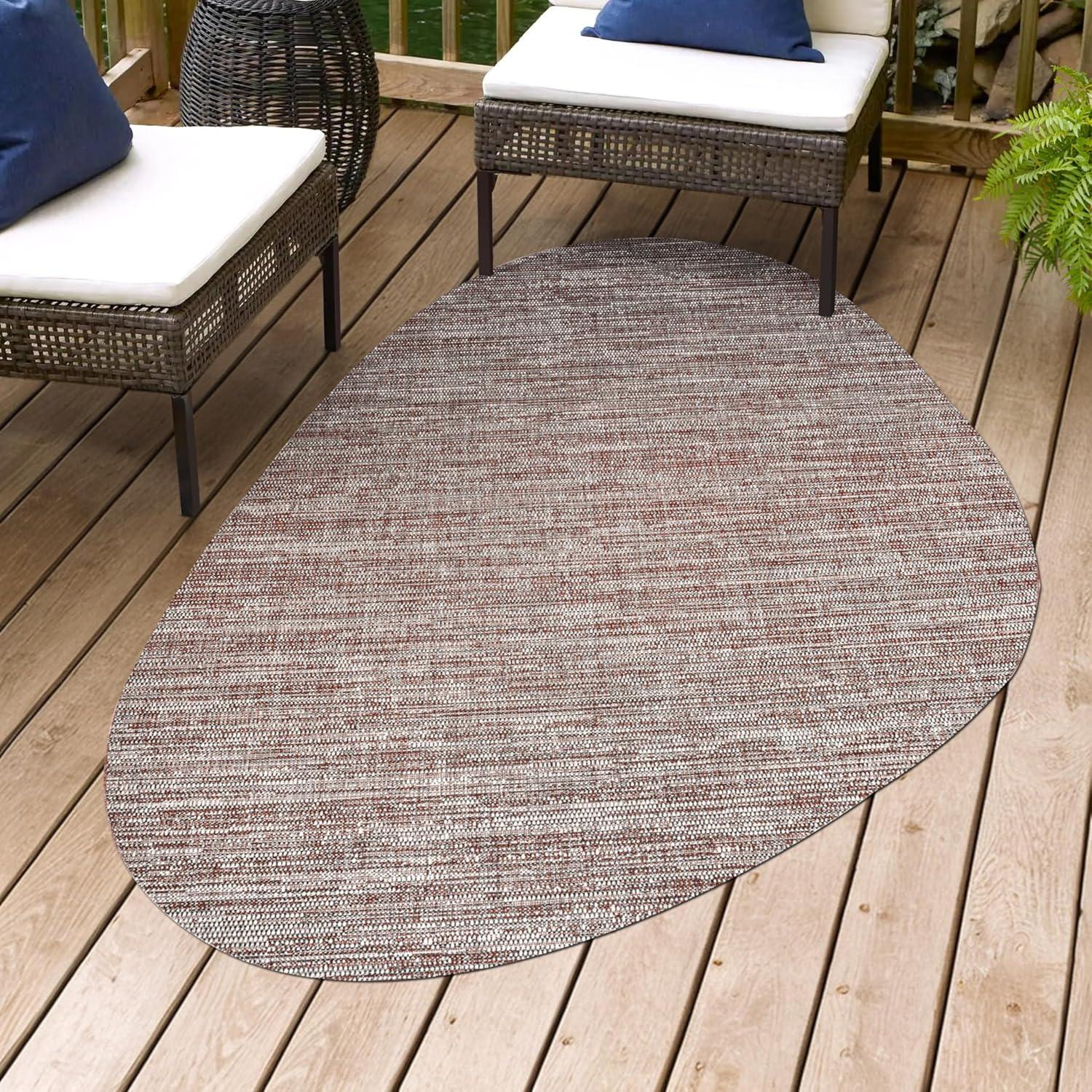 imageJONATHAN Y Rustic Abstract Indoor Outdoor Area Rug 5X8 BeigeRed Callan Modern for Backyard Patio Porch EasyCleaning High Traffic PetFriendly NonShedding SHP202C5BeigeRed