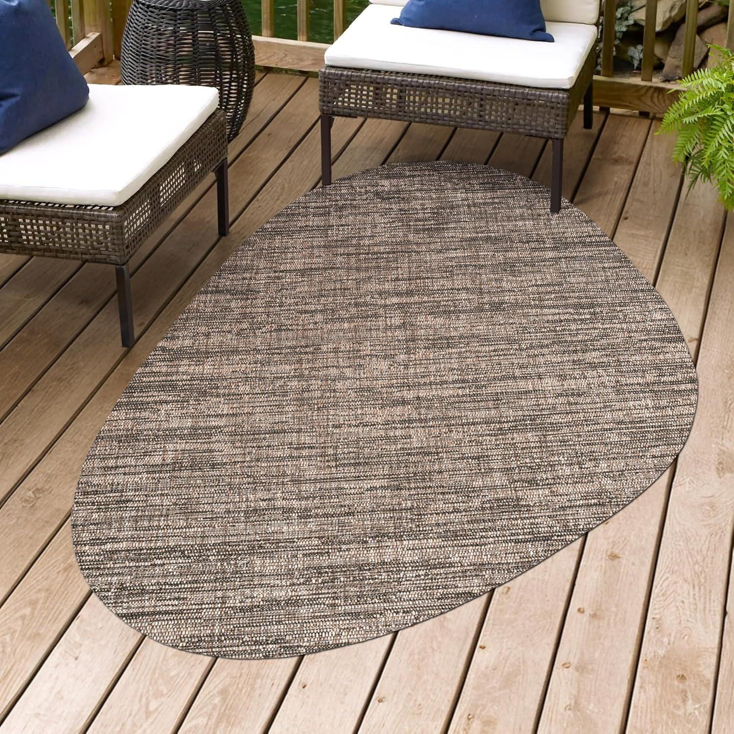 imageJONATHAN Y Rustic Abstract Indoor Outdoor Area Rug 5X8 BeigeRed Callan Modern for Backyard Patio Porch EasyCleaning High Traffic PetFriendly NonShedding SHP202C5NaturalBlack